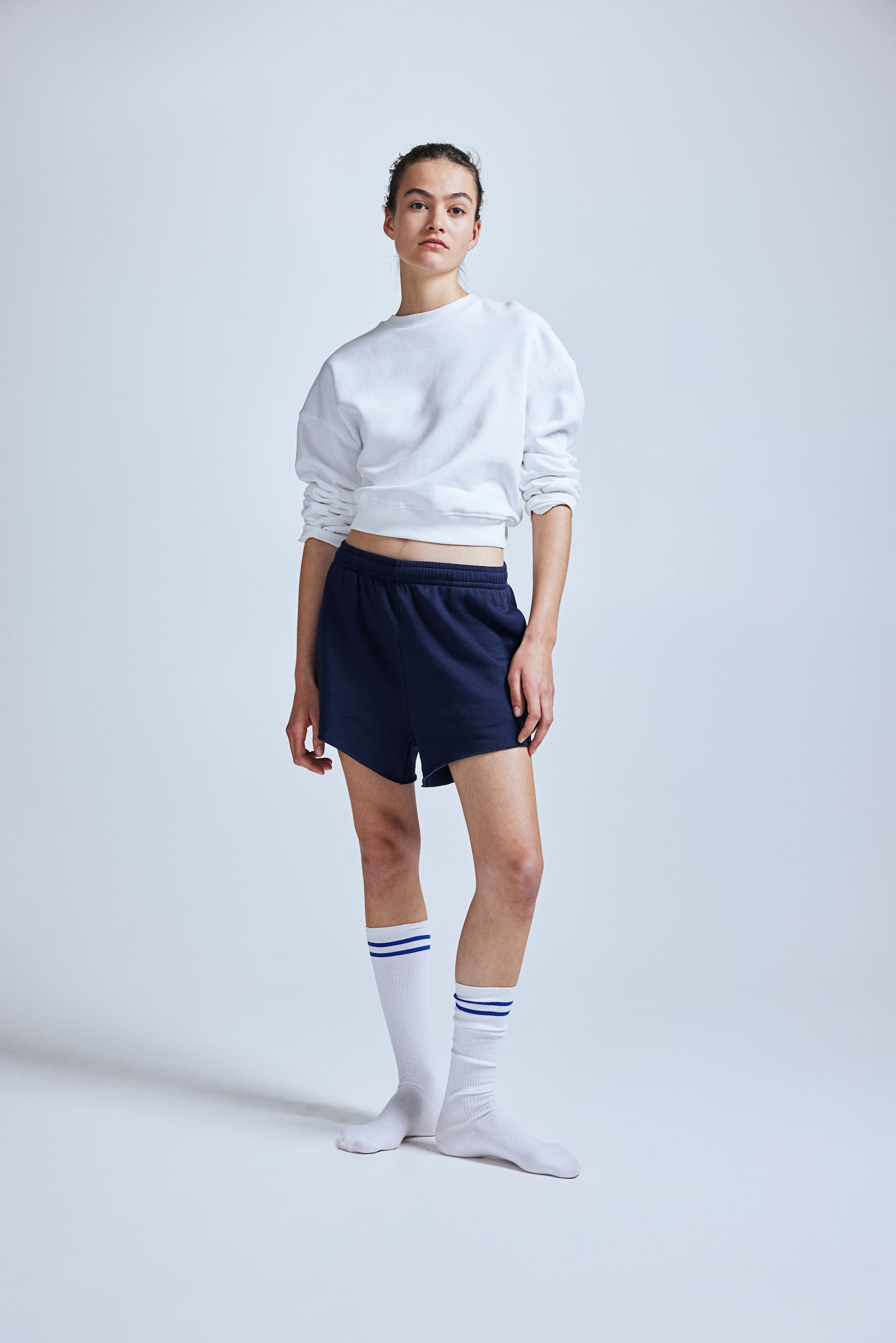 Sweatshirt shorts - Navy blue/Light grey marl/Bright red/Red/Black/Light grey marl/Khaki green/Light blue - 6