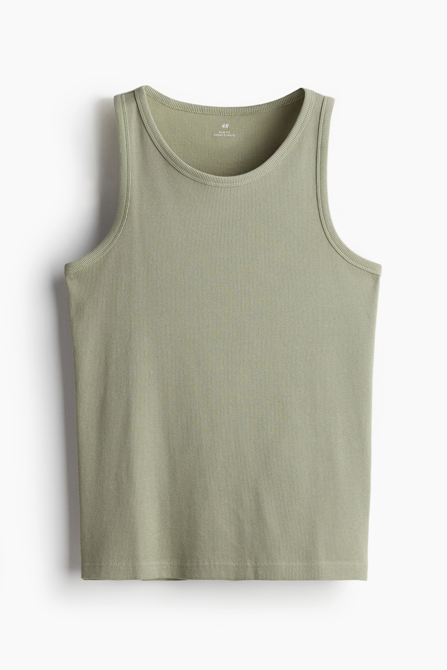 Slim Fit Ribbed vest top - Sage green/White/Grey marl/Brown/Black - 2