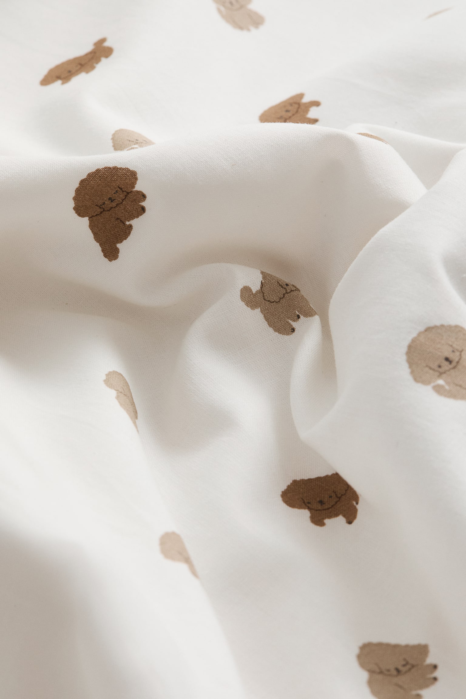 Комплект постільної білизни для дитячого ліжечка - Білий/цуценята - 3