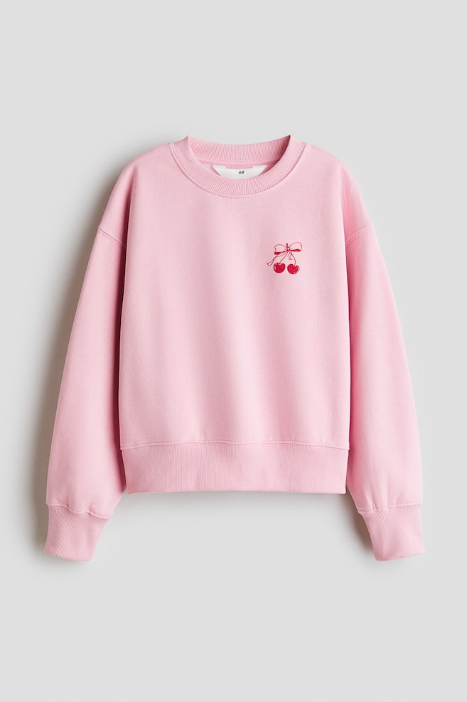 Sudadera con decoraciones - Rosa/Cerezas - 1