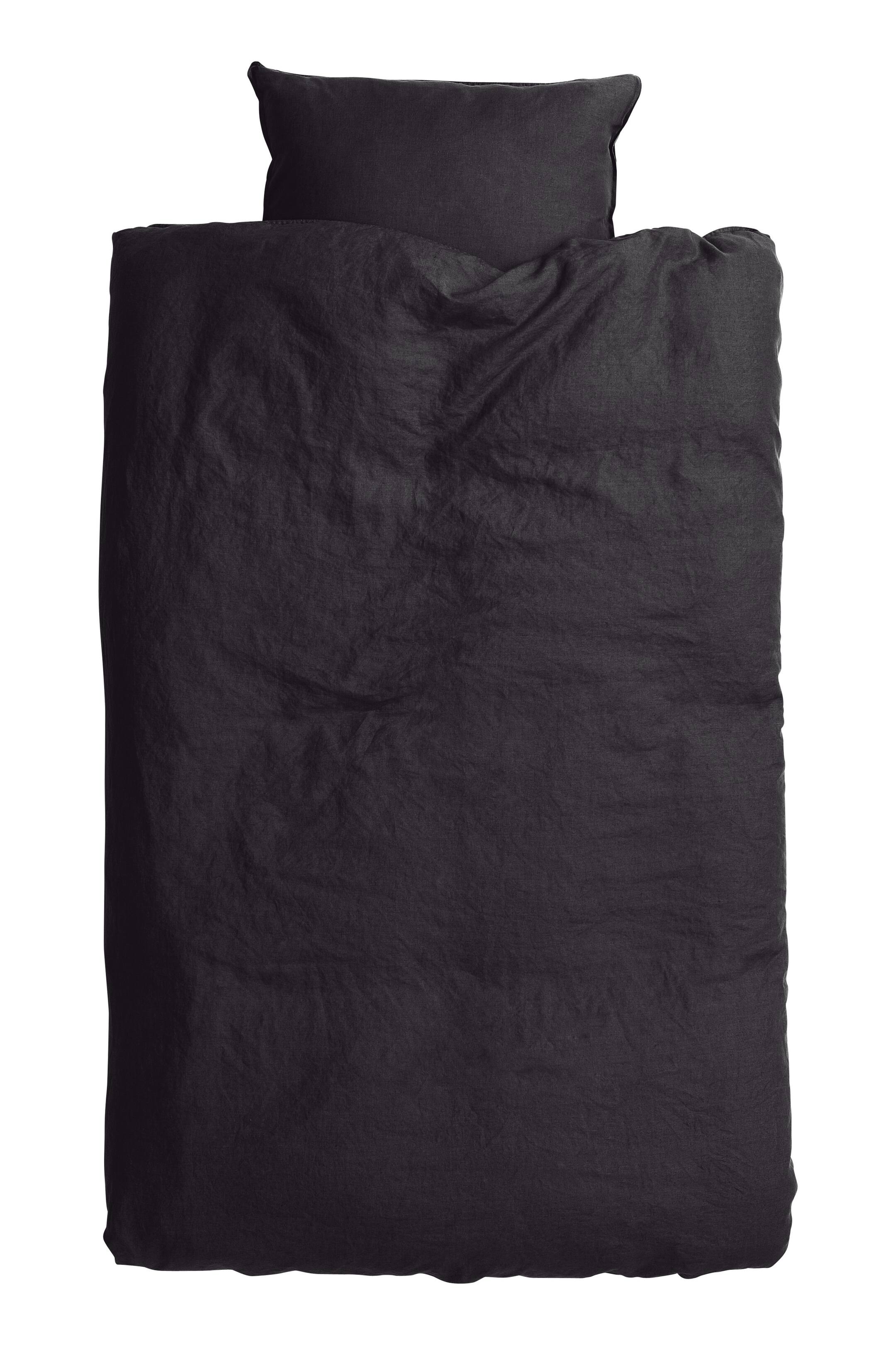 Visualizza immagine più grande: Set copripiumino singolo in lino - Grigio antracite - HOME | H&M IT 1