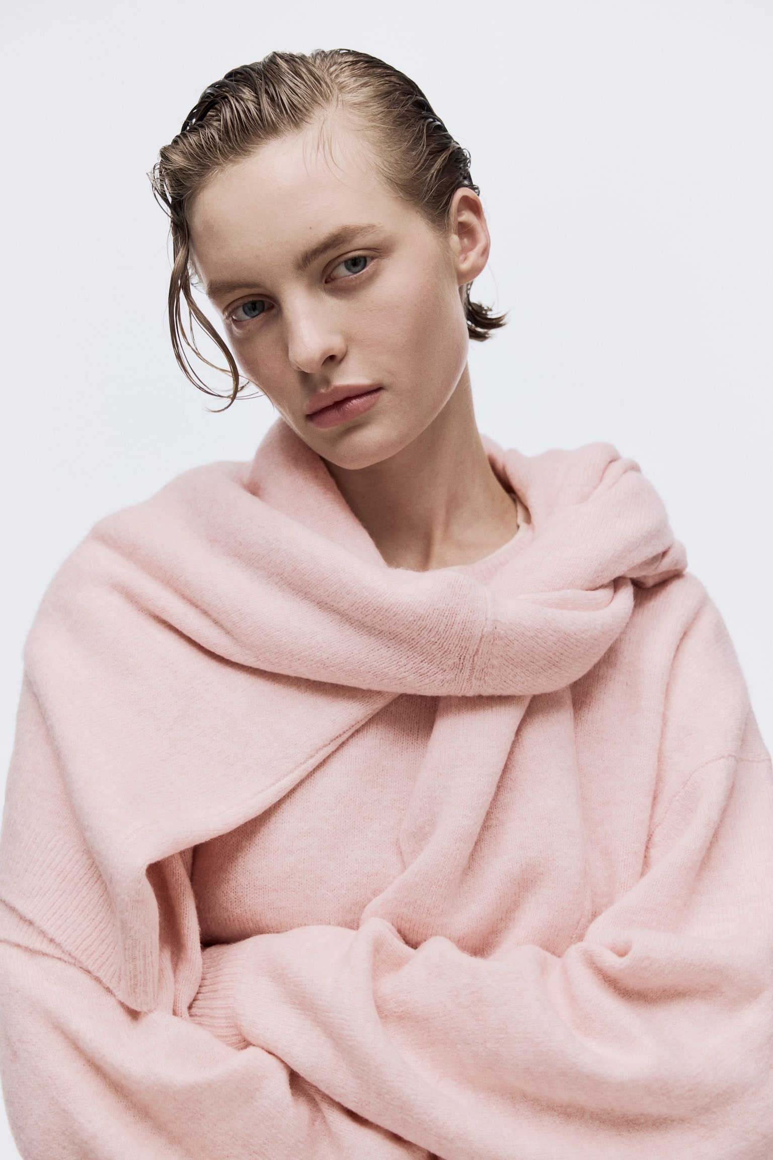 Knitted jumper - Light pink/Light beige marl/Dark mole/Light mole marl/Sage green/Cream/Red/Light yellow/Black/Striped/Dark green/Light pink/Cream/Striped/Black/Green/Cream - 1