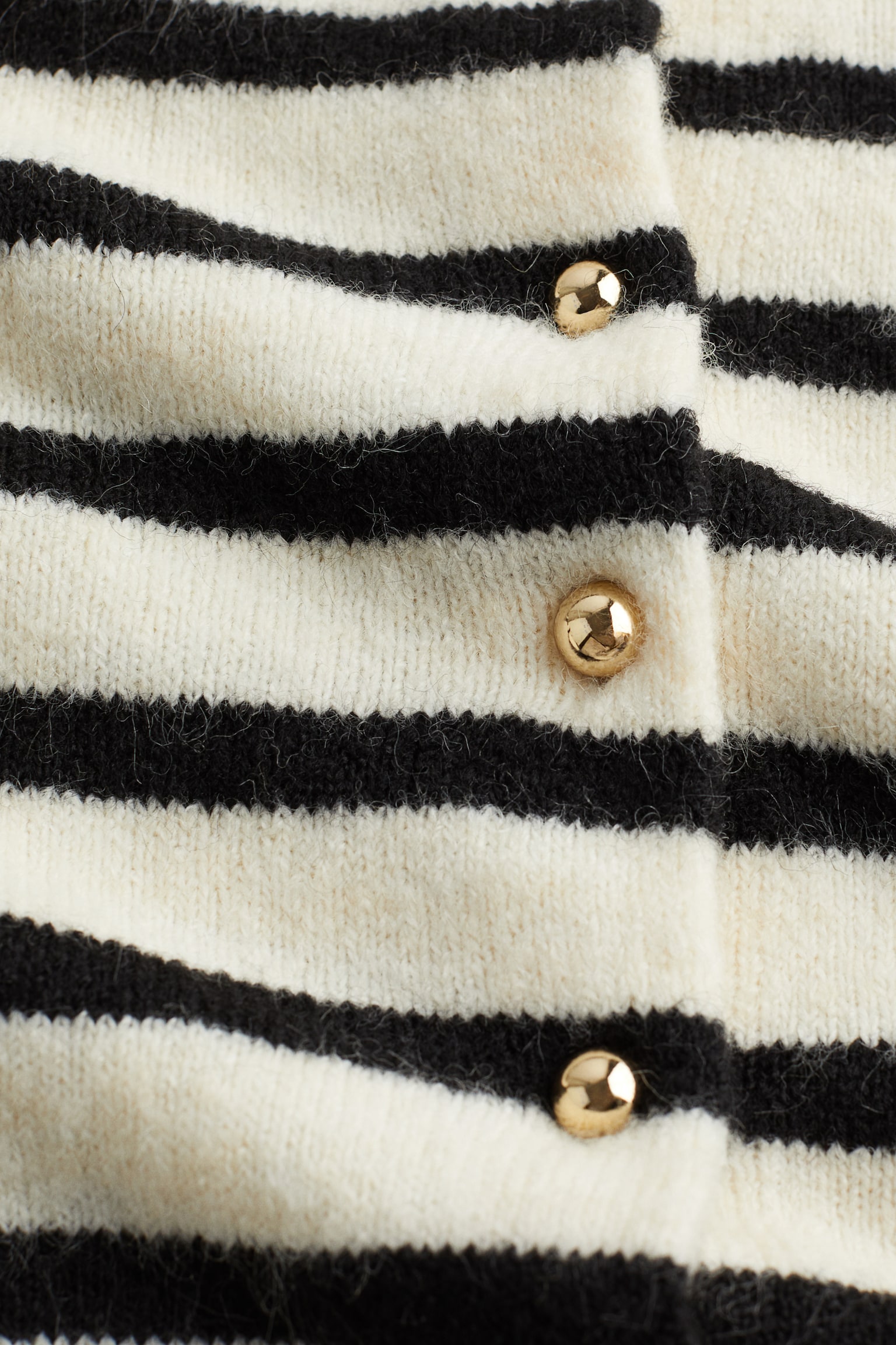 Knitted cardigan - Cream/Striped/Light dusty green/Grey marl - 3