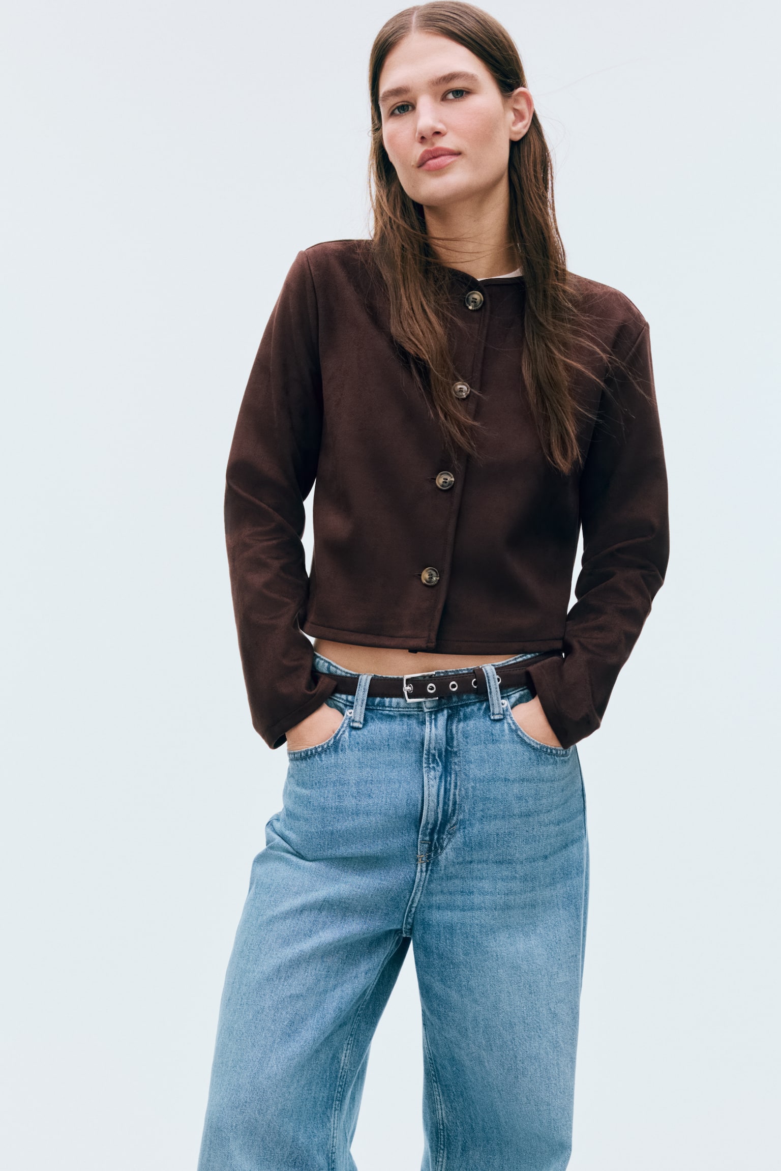 Hırka - Koyu kahverengi/Koyu haki - 3