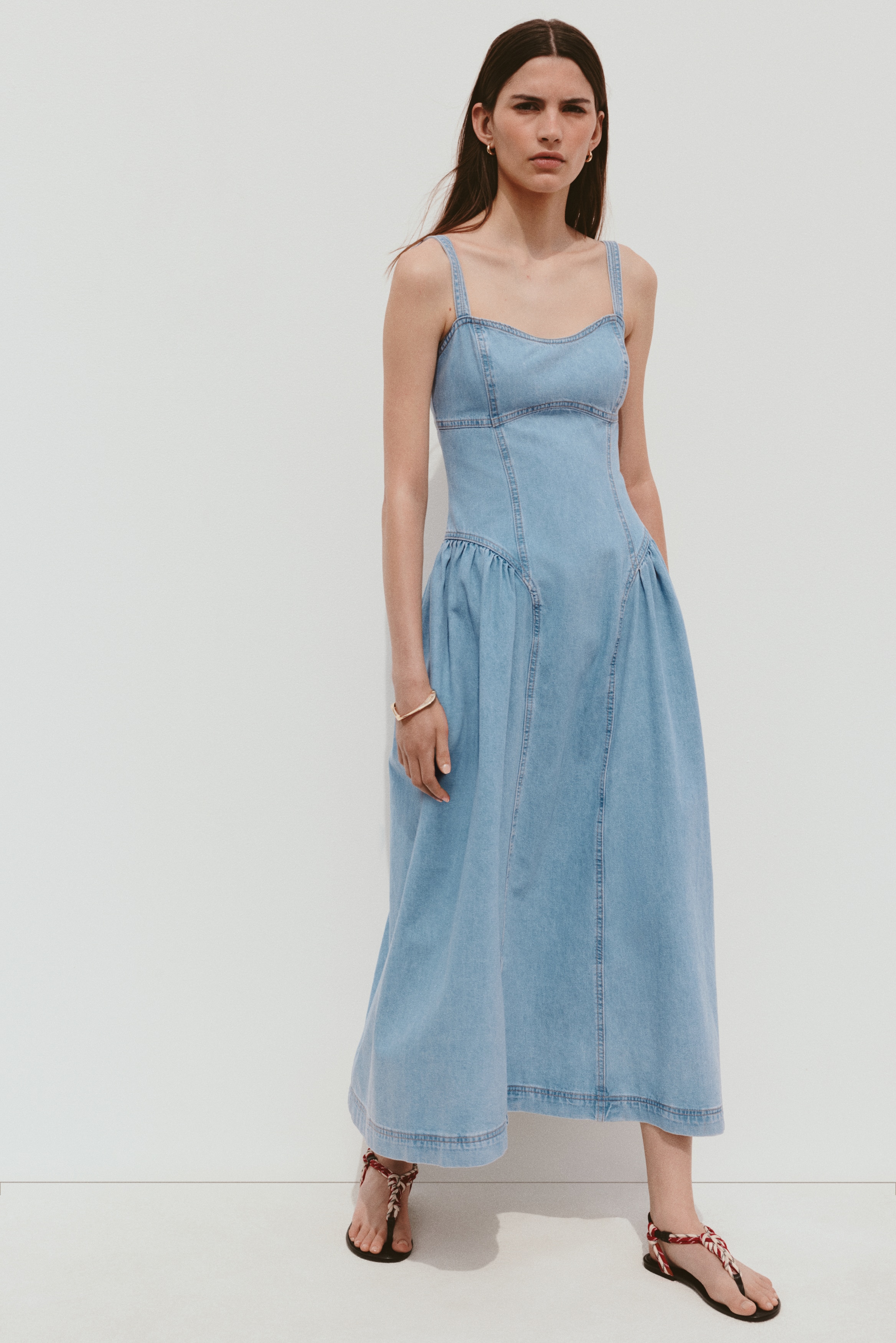 hm long dress H&M Conscious Collection Pleated Long Dress UFO No More