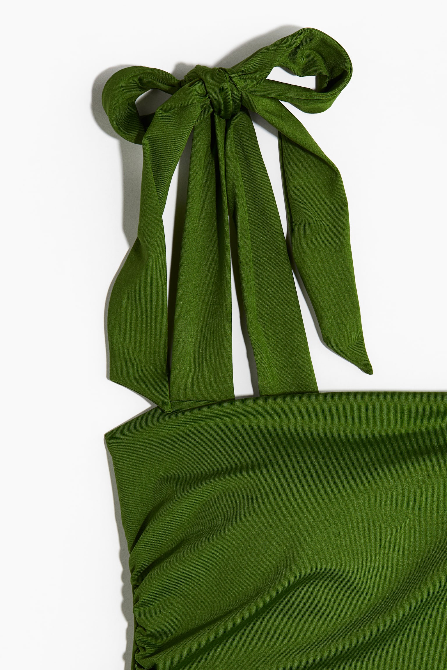 Áo bơi một mảnh đệm ngực có dây buộc - Màu xanh lá đậm - 4