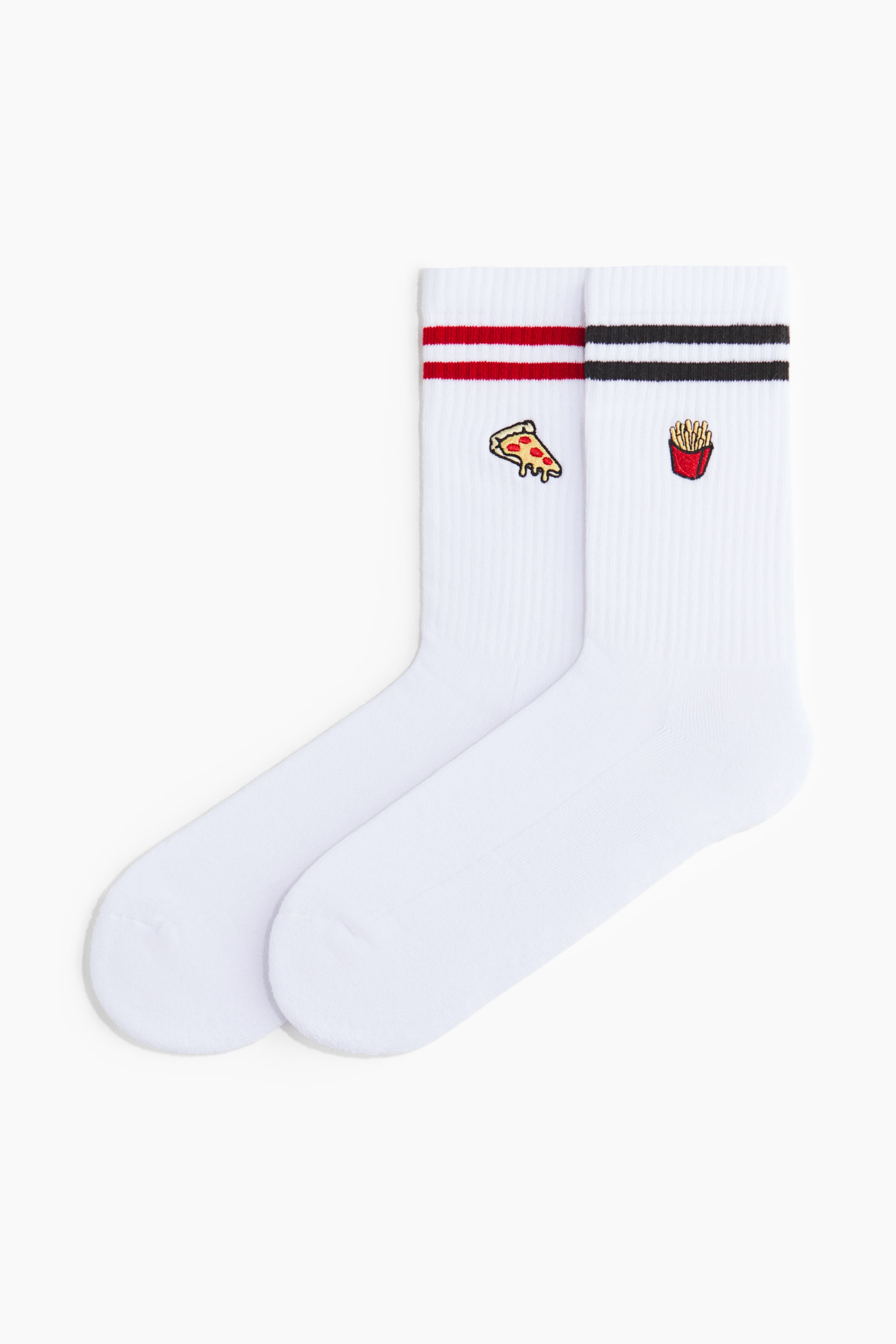 View larger image: 2-pack motif-detail socks - White - Men | H&M 1