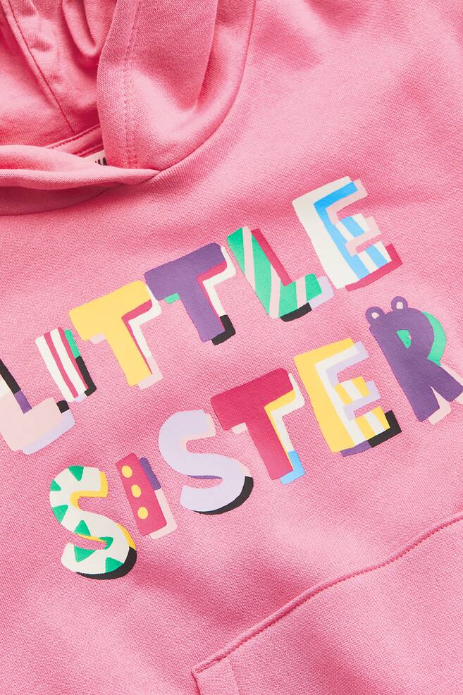 Sibling hoodie - Pink/Little Sister - 4