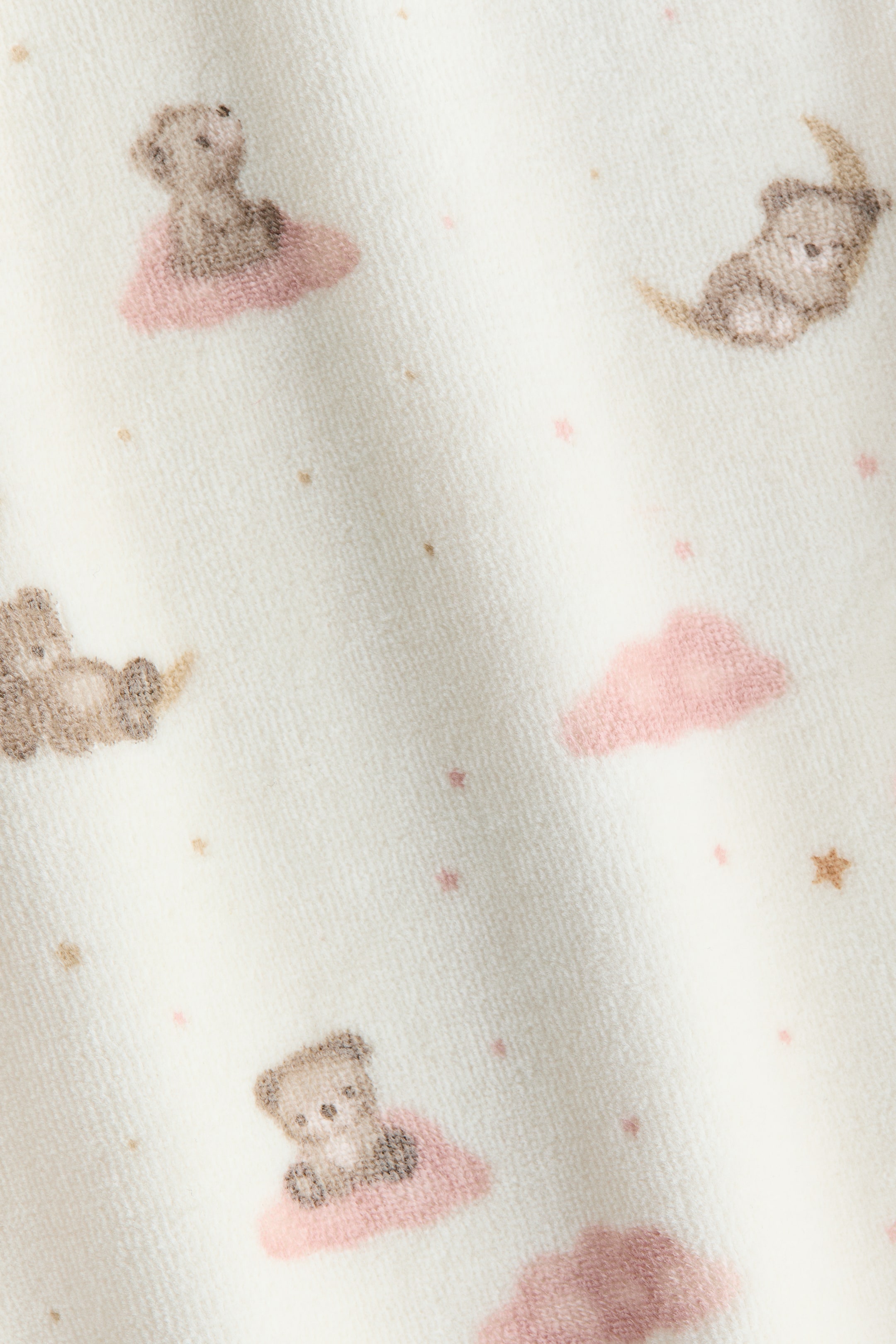 Printed Velour Pajama Jumpsuit