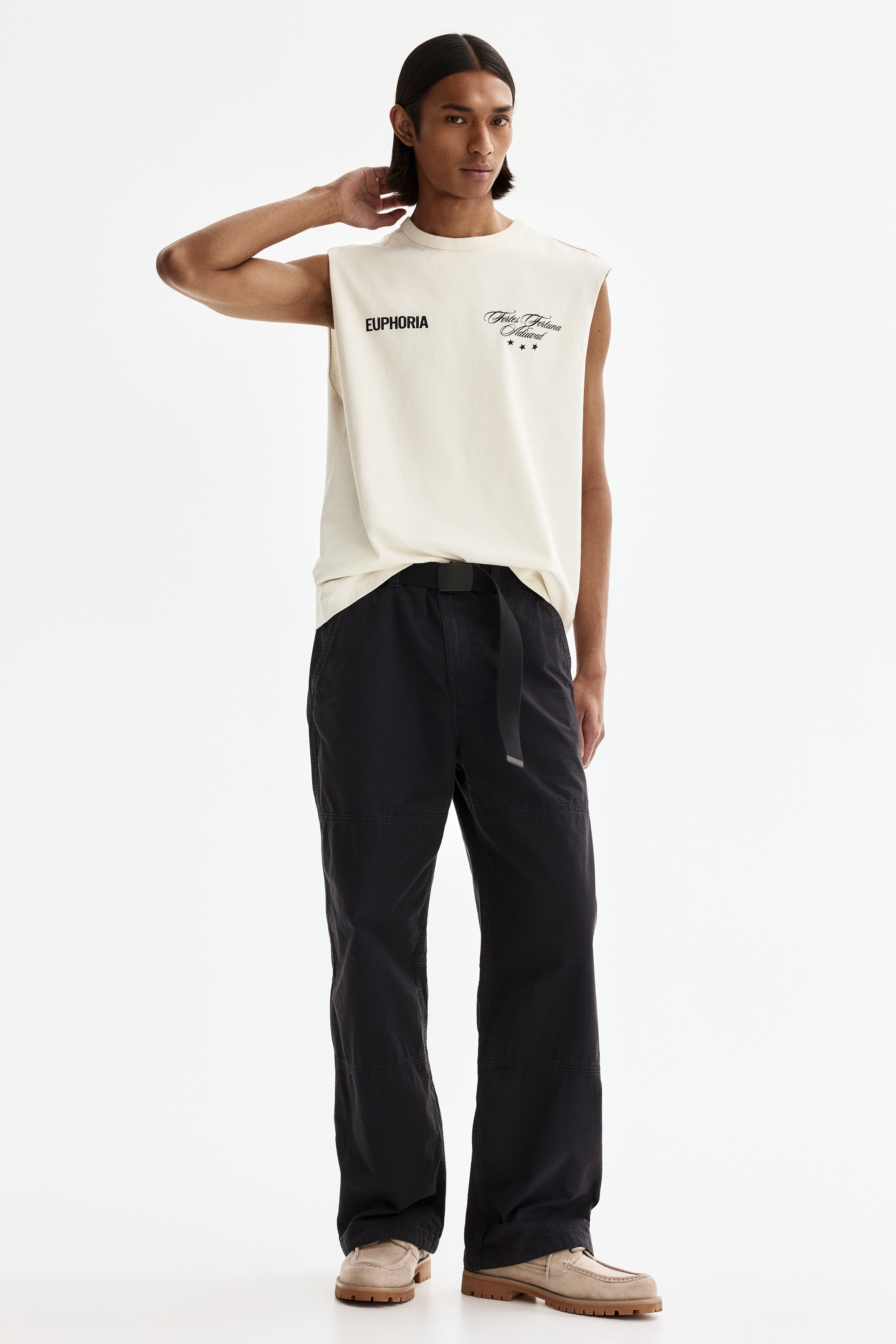 Camiseta sin mangas Loose Fit - Crema/Euphoria/Negro/Golden Sunset