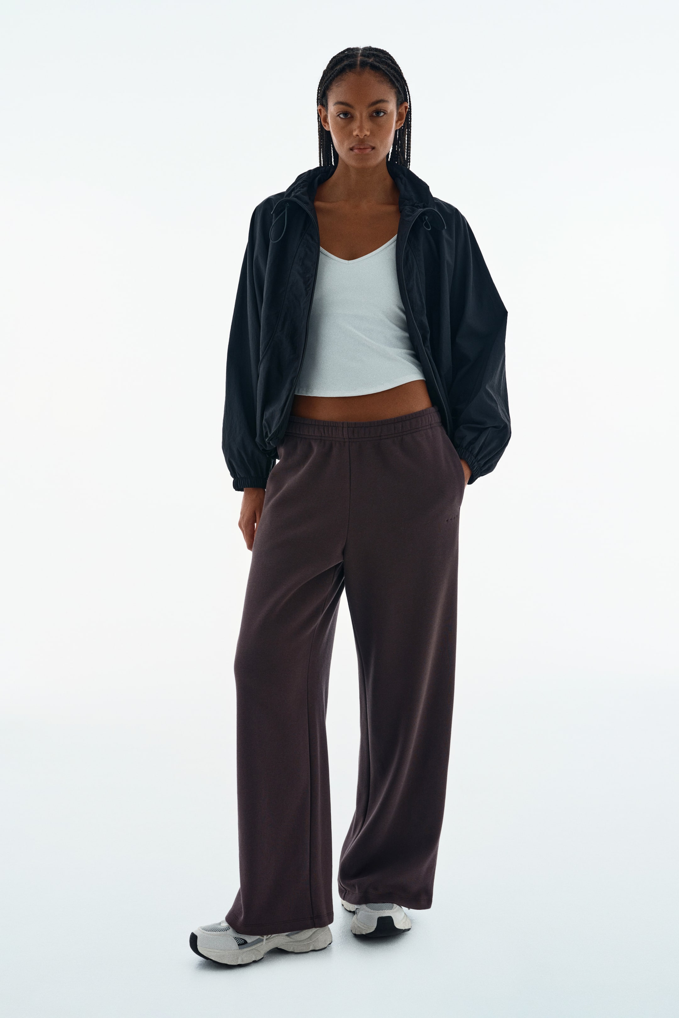 View larger image: Wide sports joggers - Dark heather - Ladies | H&M 1