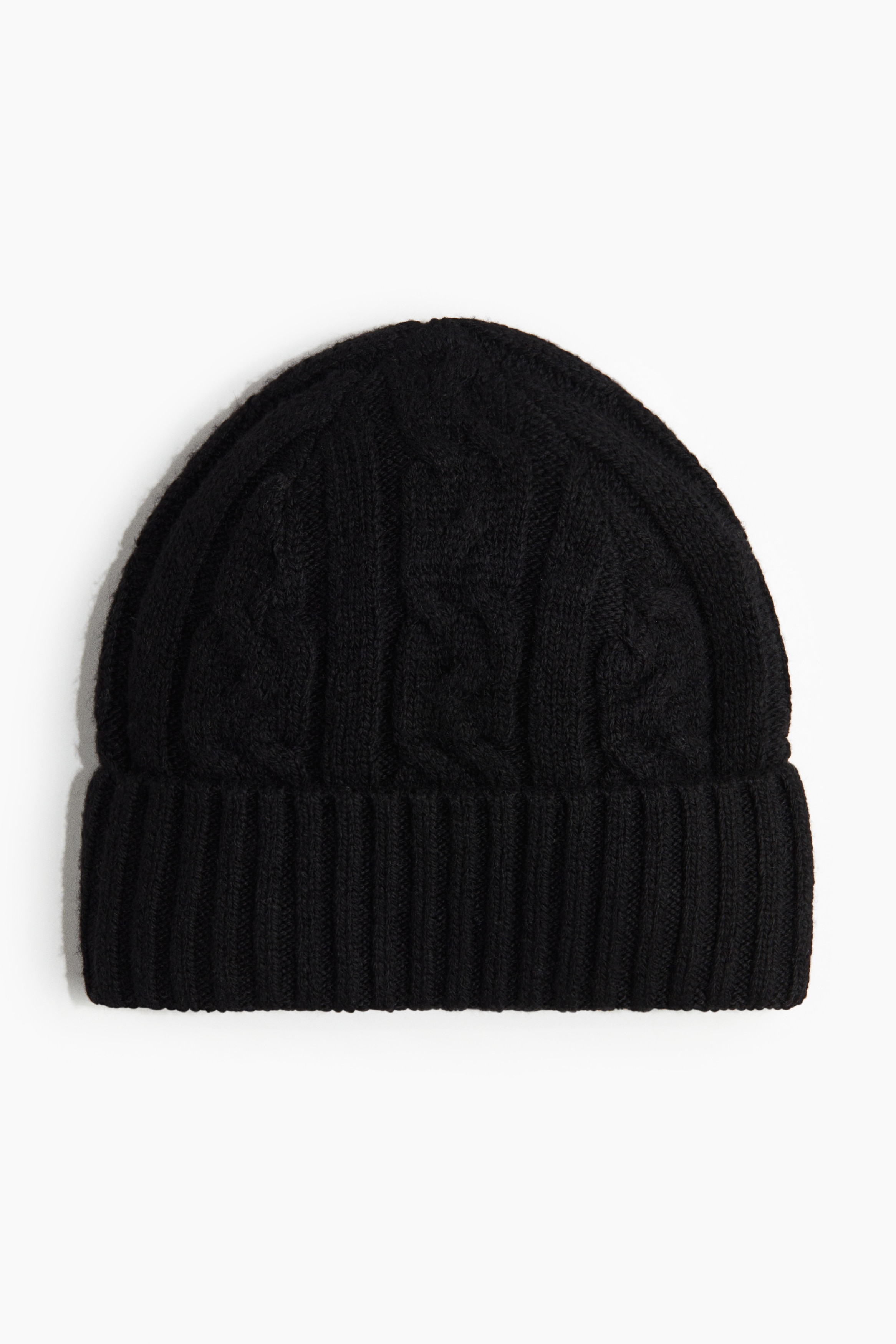 Herr - Svart Kabelstickad beanie  - H&M