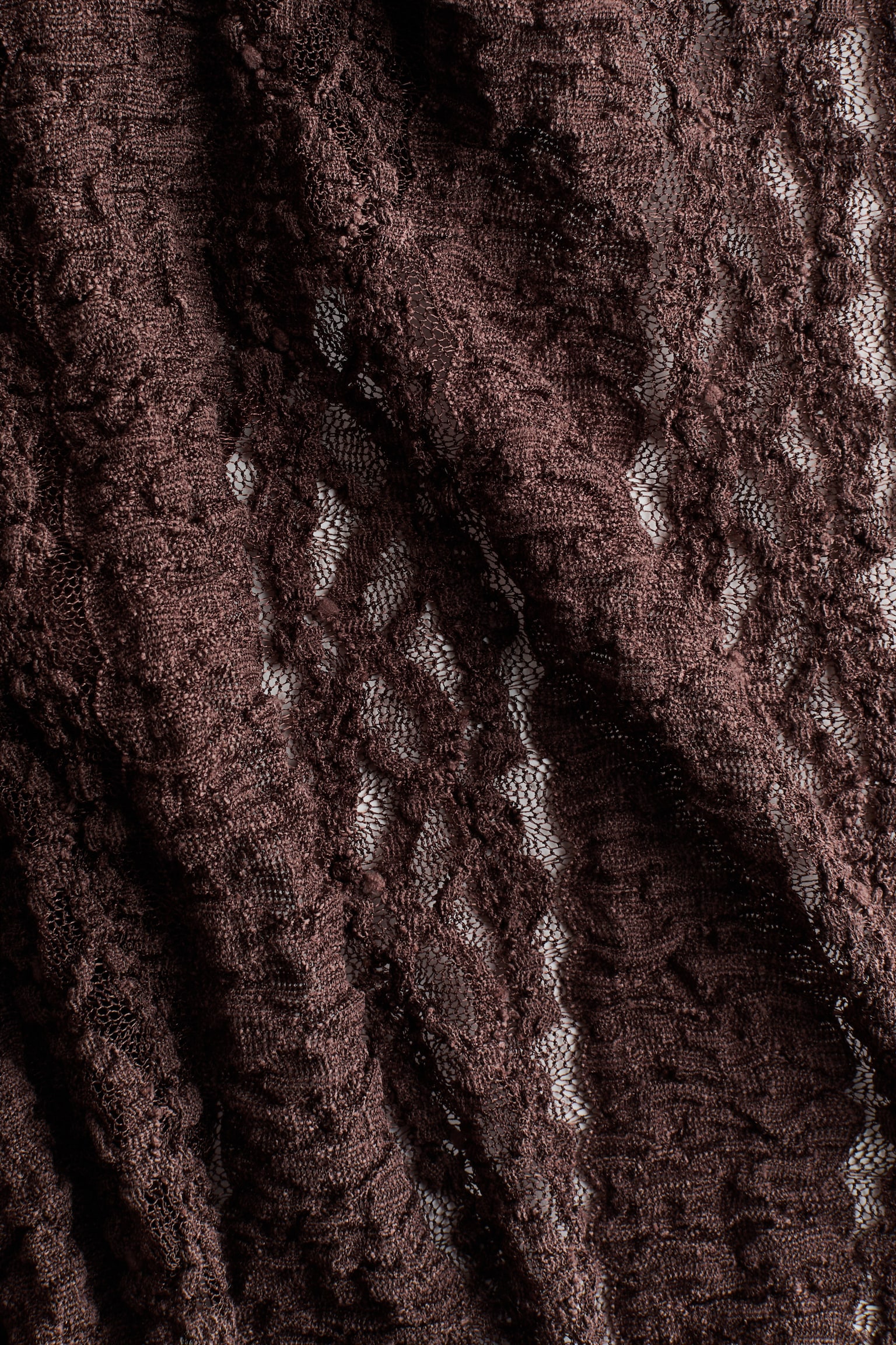 Пляжна сукня з ефектом мережива - Темно-коричневий - 4