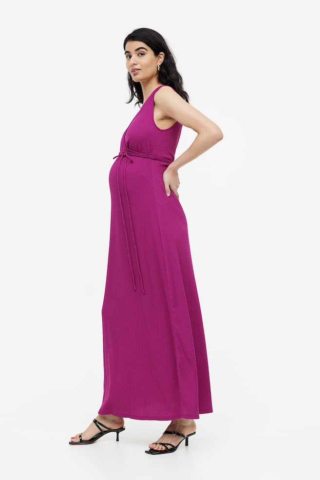 MAMA Before & After pregnancy/nursing dress - Purple - 2