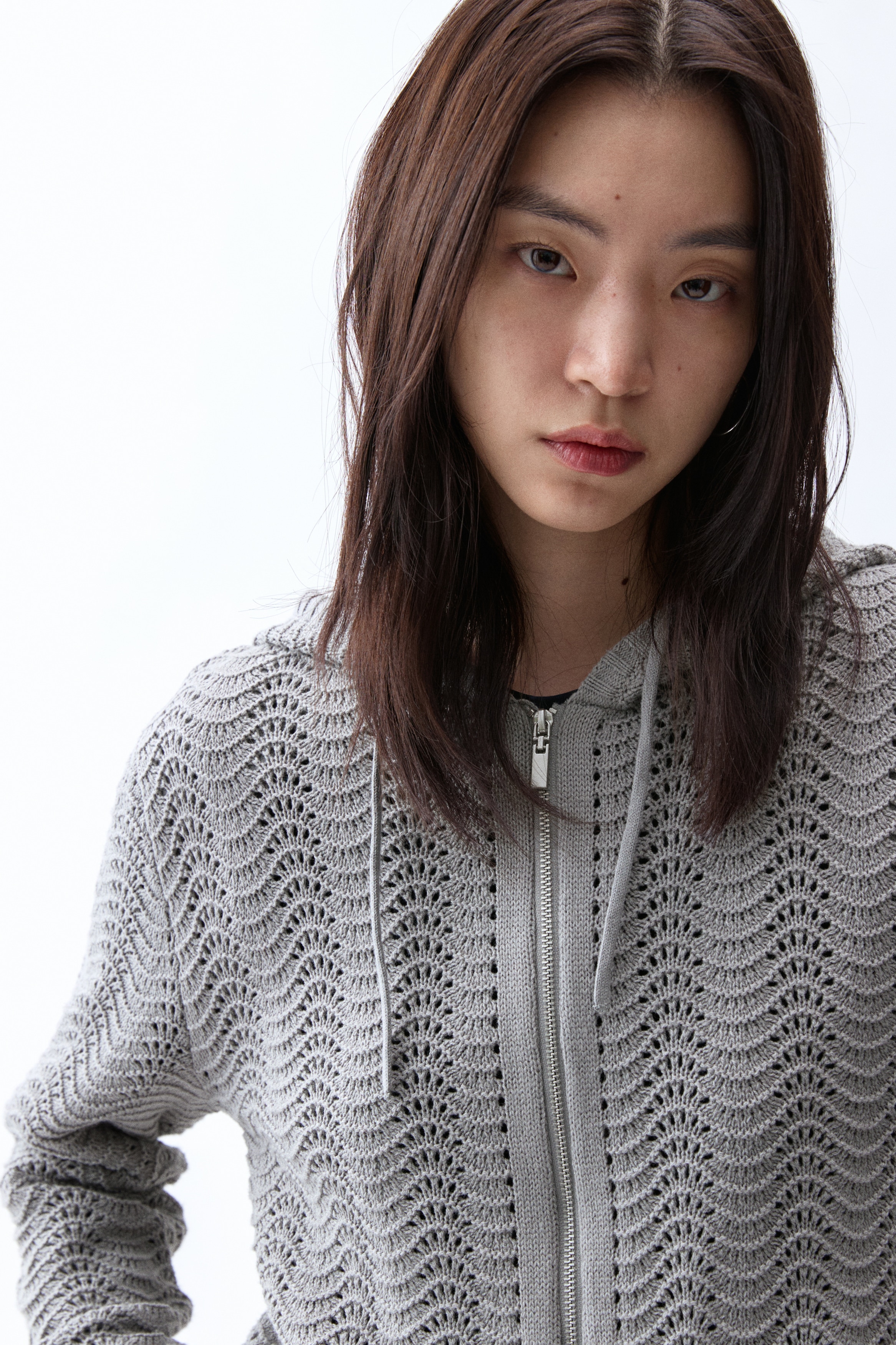 レディースフード付きカーディガン｜ロング、ニット、チャンキー | H&M JP