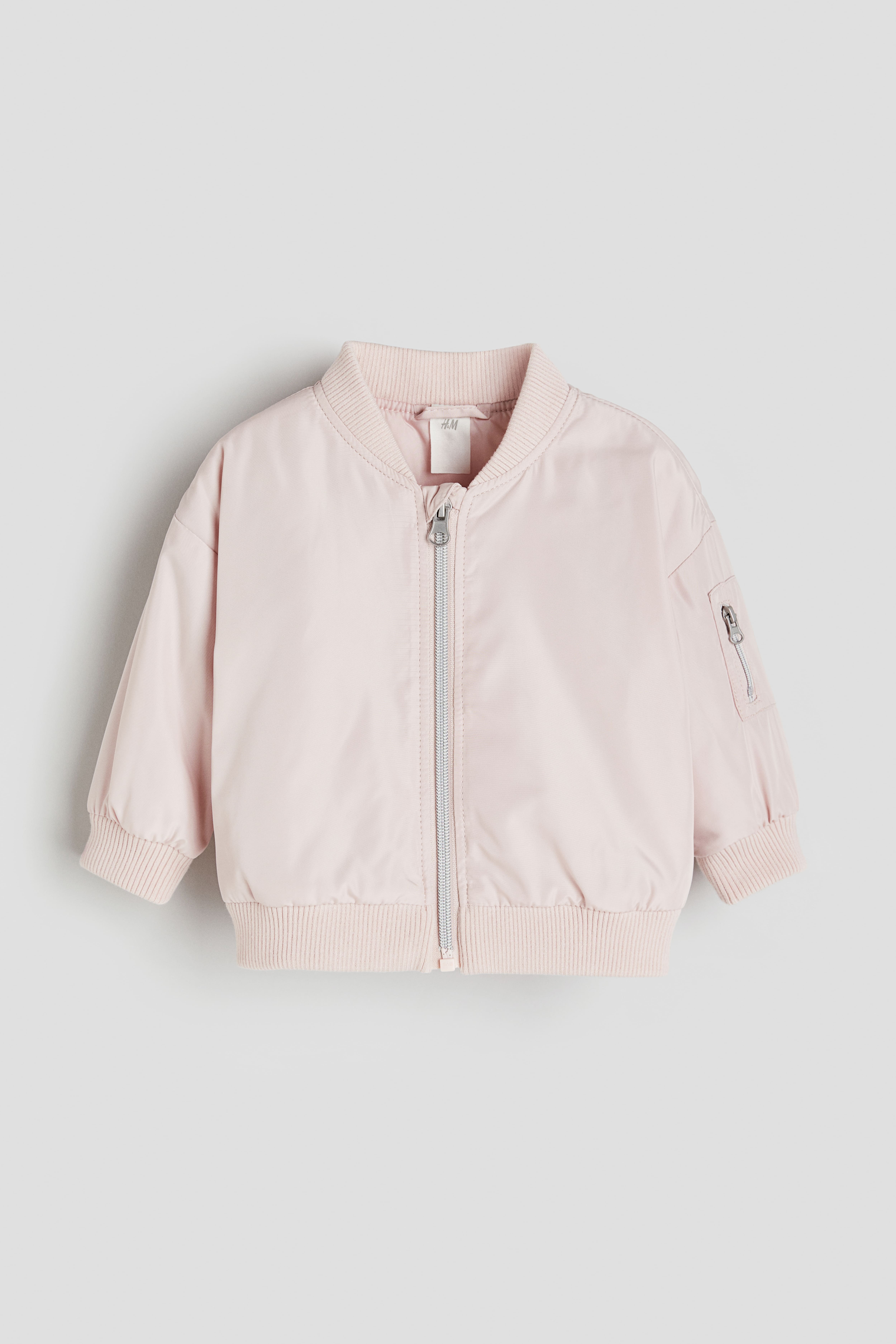 Light pink bomber jacket best sale