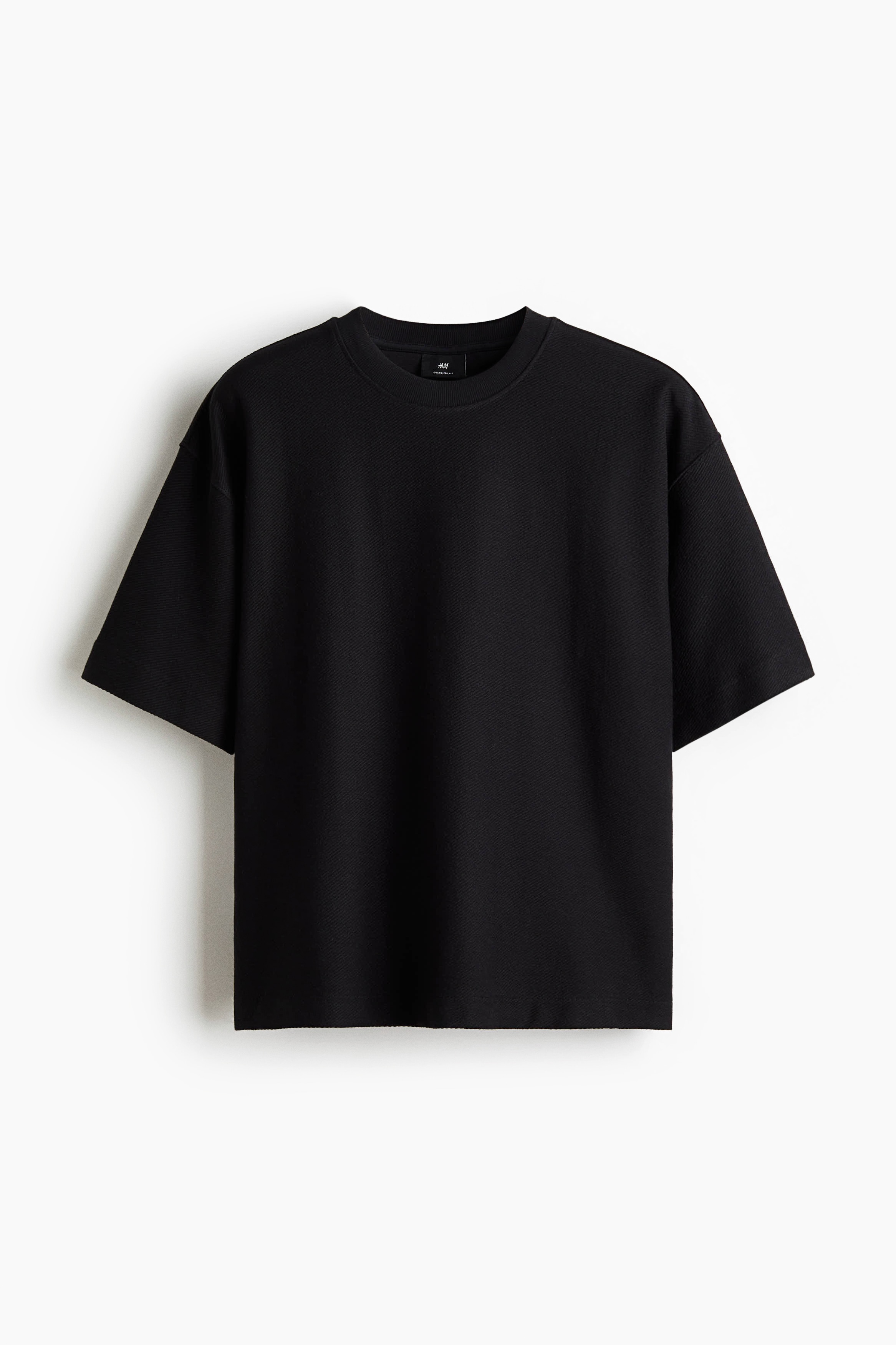 Oversized Fit Cotton T-shirt - Black/Brown/White