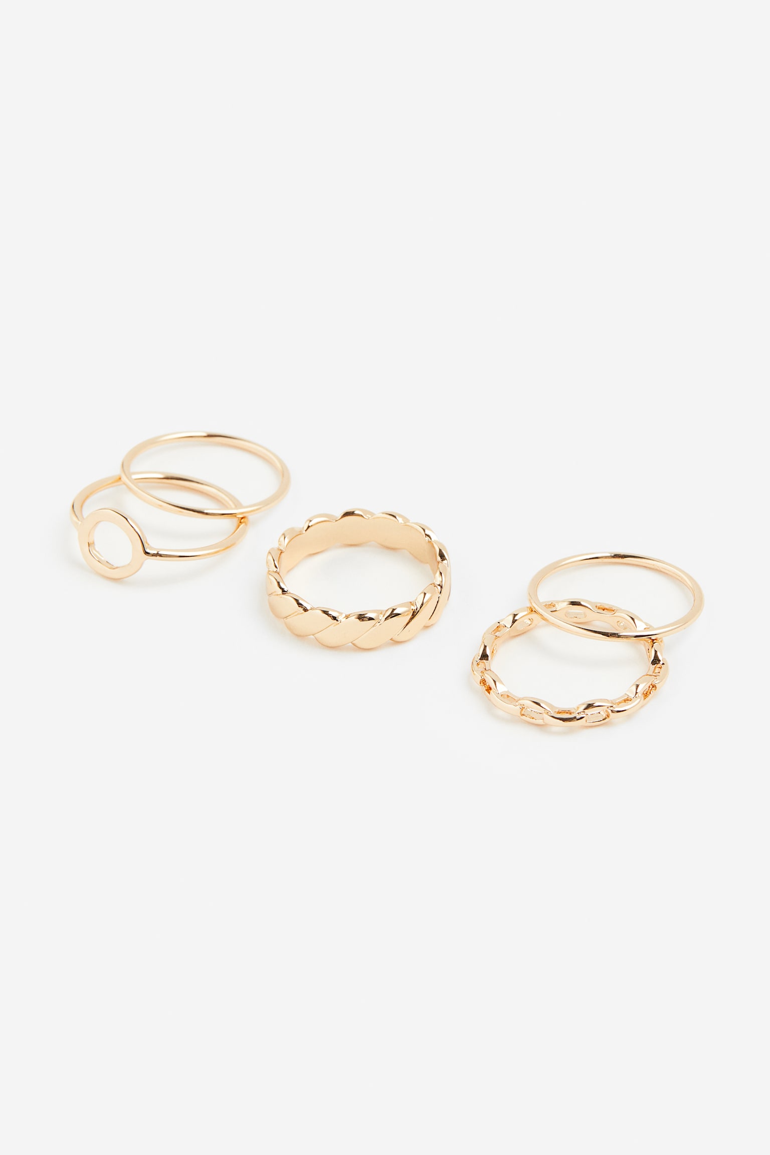 5-pack Rings - Gold colour/Silver colour - 1