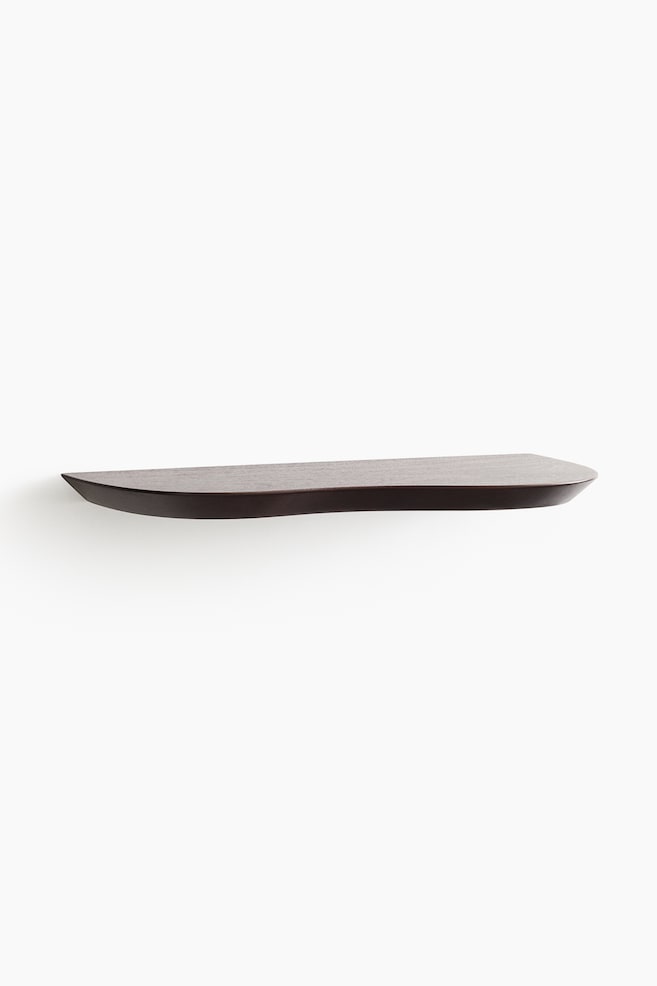 Wooden wall shelf - Dark brown - 1