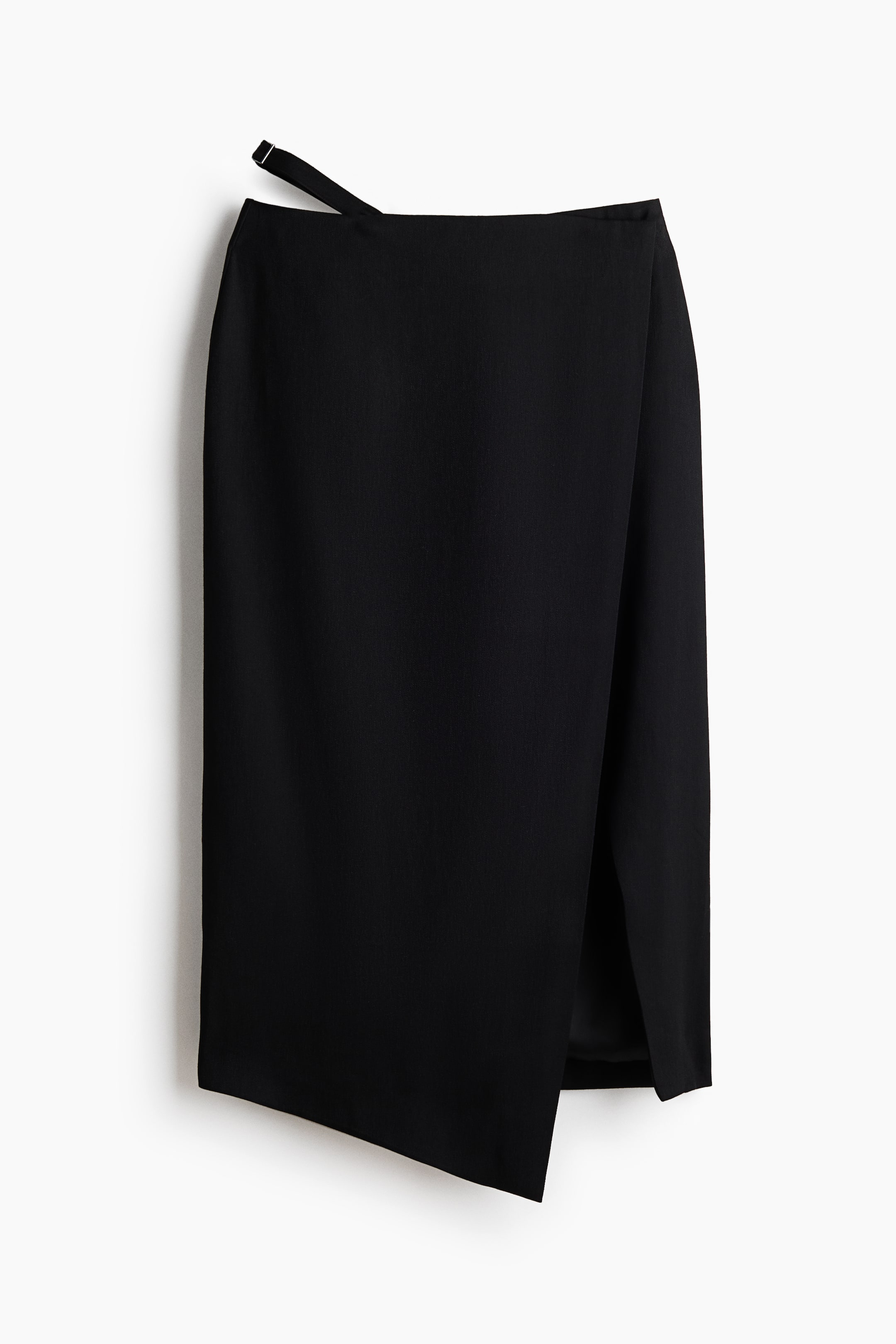 Strap-Detail Wrap Skirt