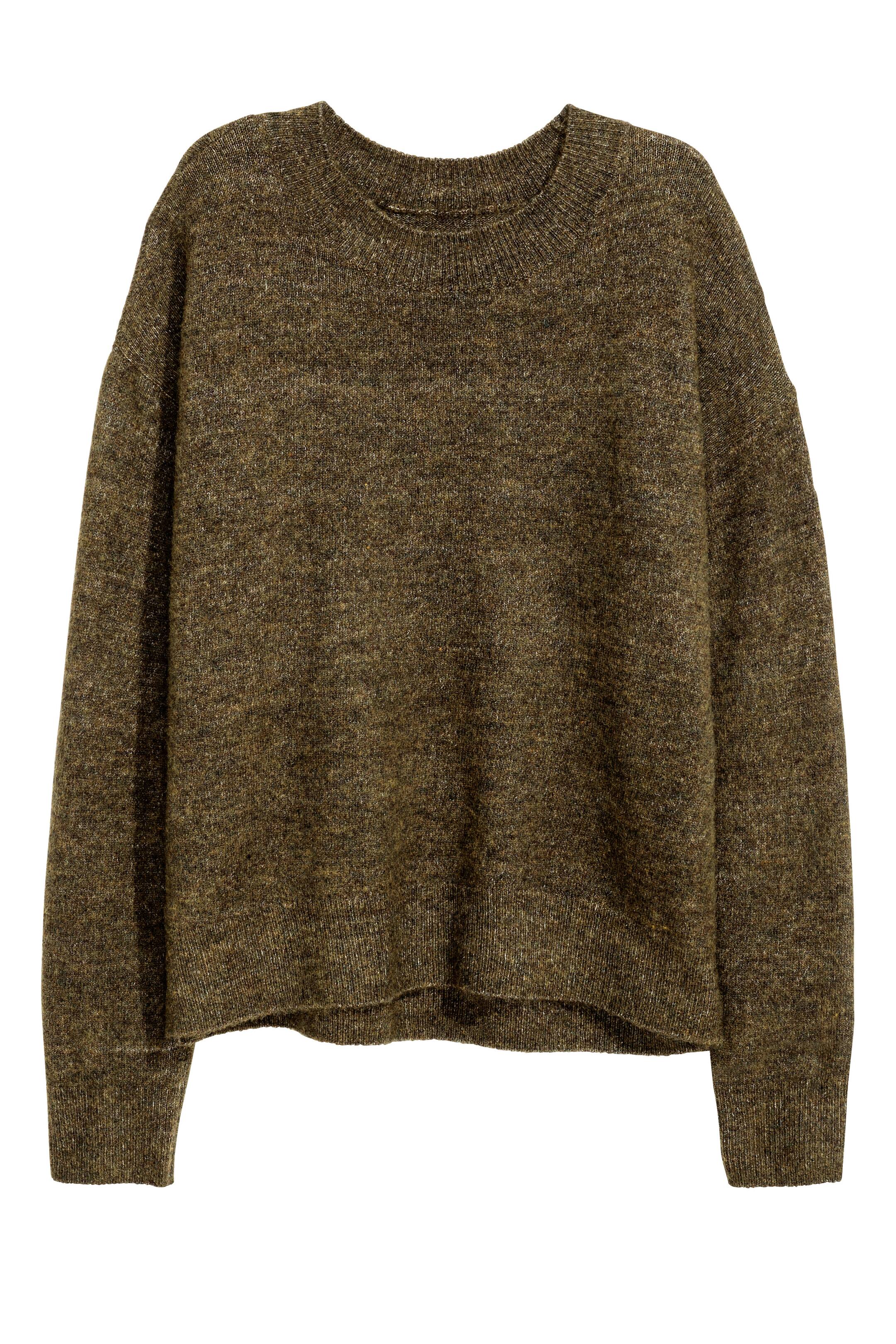 Agrandir l'image: Pull oversize - Vert kaki chiné - FEMME | H&M FR 1