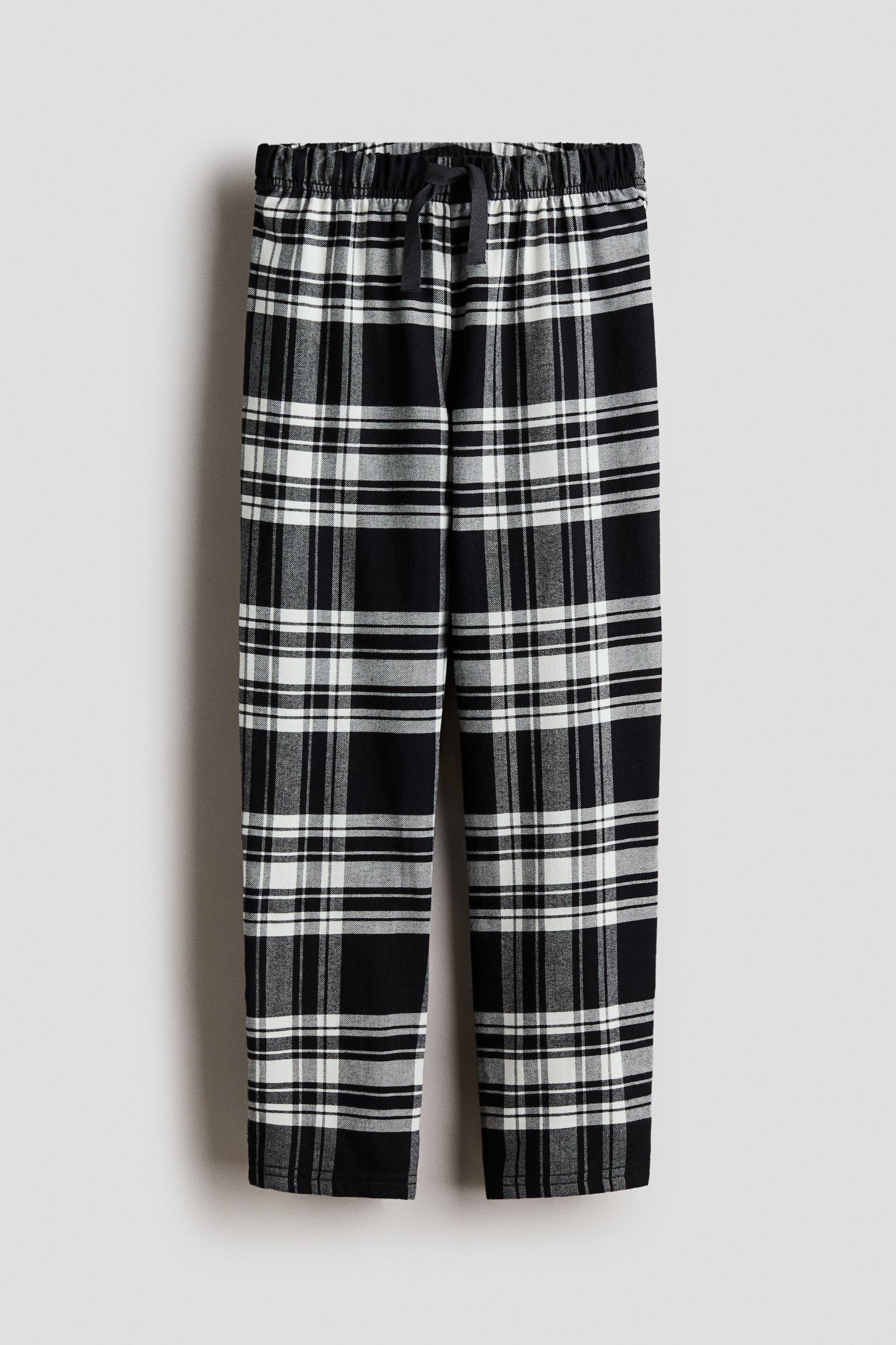 Cotton pyjama bottoms - Black/Checked