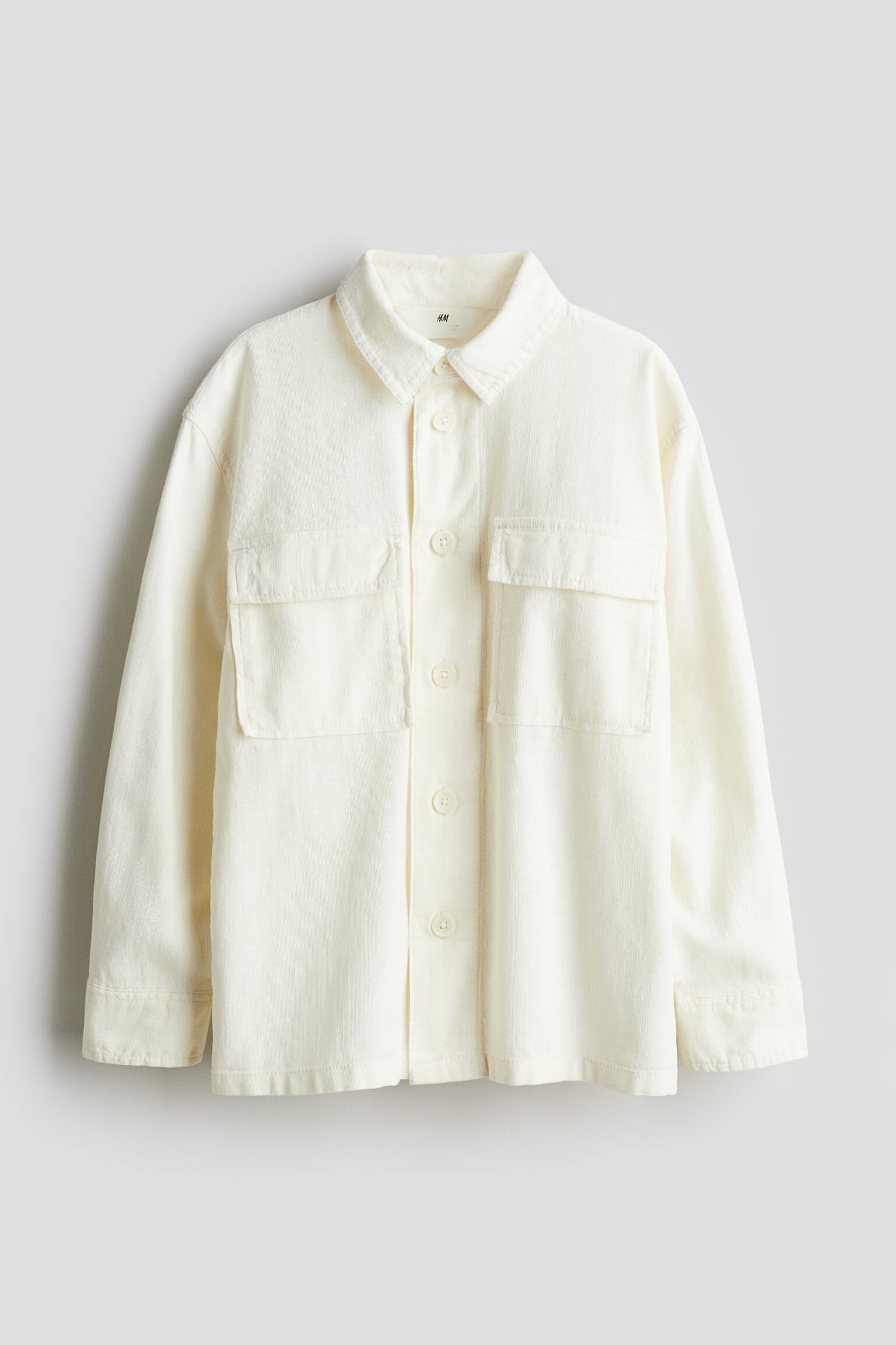 Cotton overshirt - White - 1