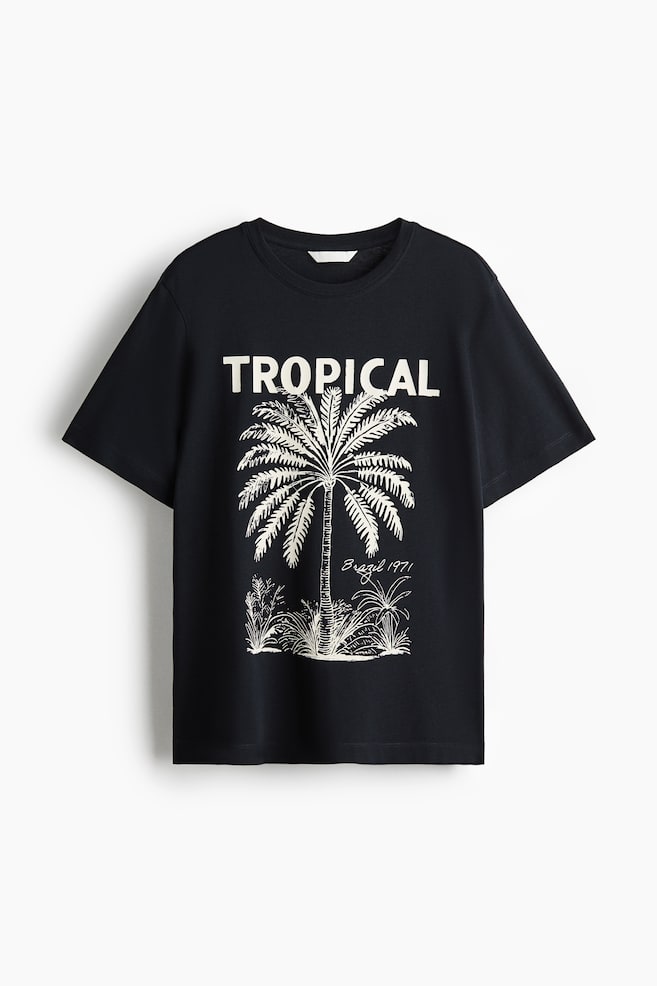 Printed T-Shirt - Black/Tropical/Black/Costa Rica/Dark brown/palm trees/Dusty pink/Solare/White/Rio de Janeiro/Cream/Marrakech/Brown/Solare/Light yellow/Energized/Cream/Brasil/Light beige/striped/Pink/Malibu - 1