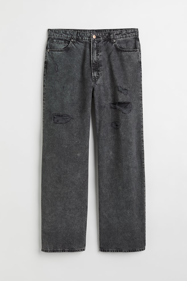 H&M+ Wide High Jeans - Dark grey - 1