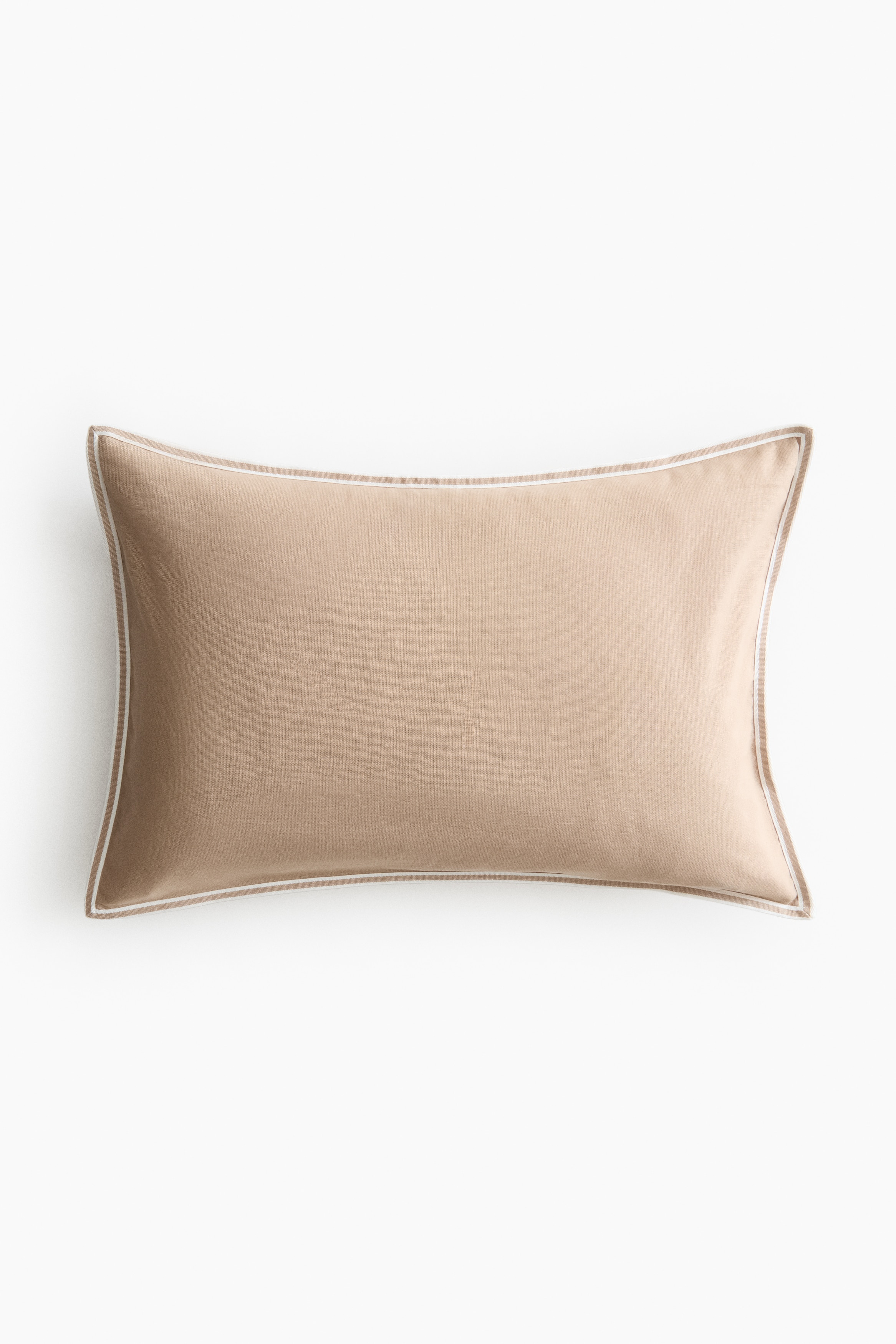 Kissenhülle aus Baumwollcanvas - Beige/Hellbeige/Knallrot/Knallblau