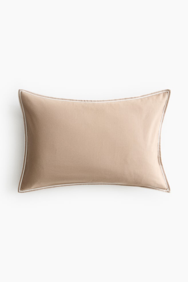 Cotton Canvas Cushion Cover - Beige/Light beige/Bright blue/Bright red - 1
