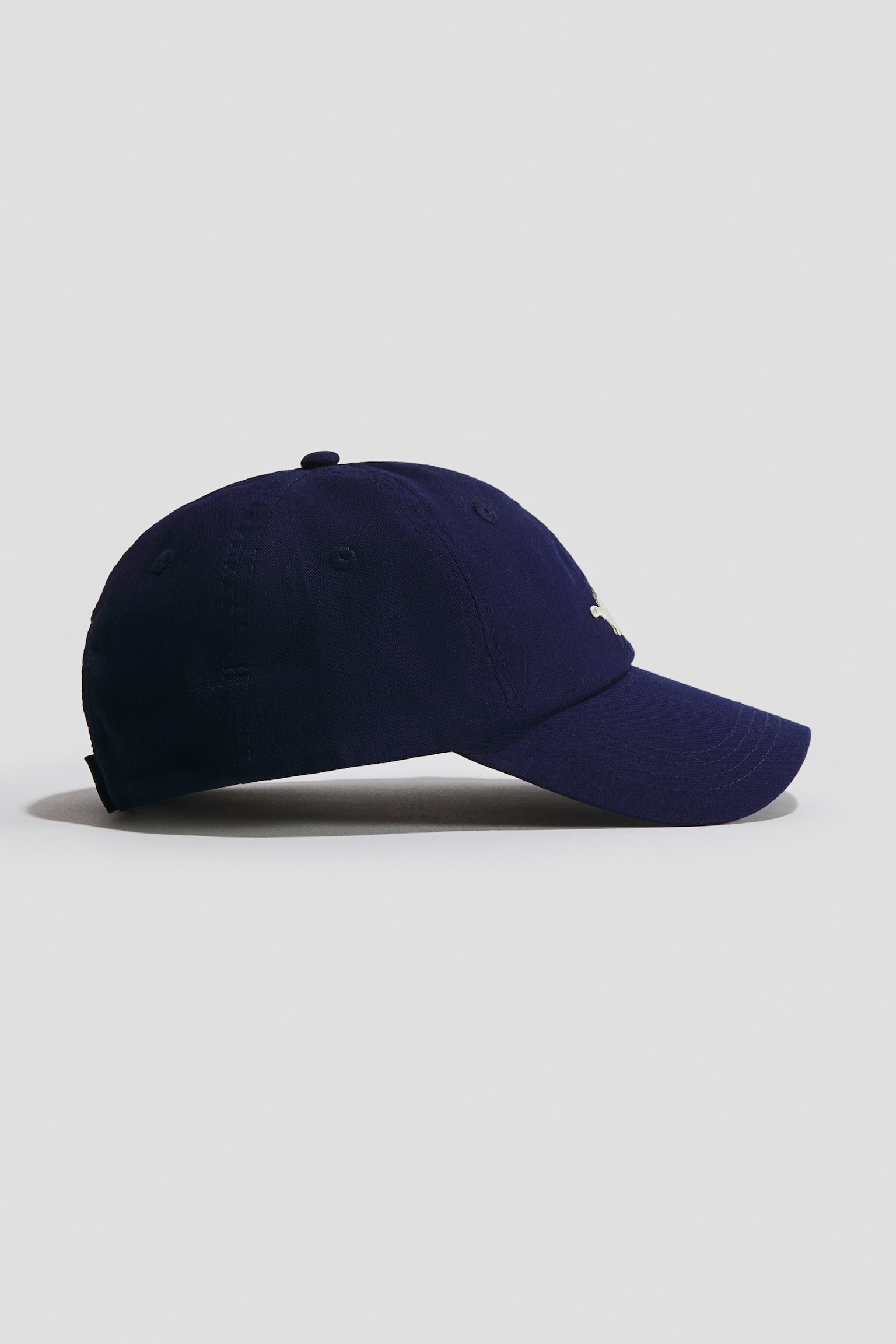 Motif-detail twill cap - Navy blue/Dinosaur/Khaki green/Chameleon - 2