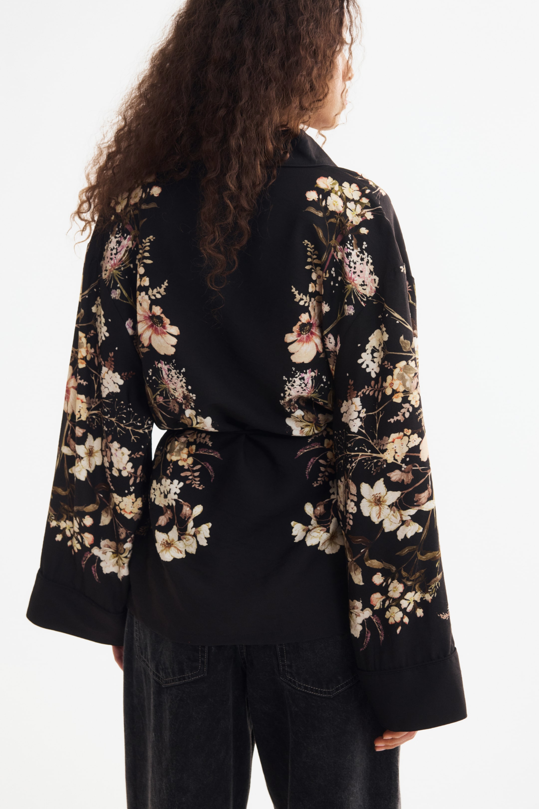 Tie-Belt Twill Jacket