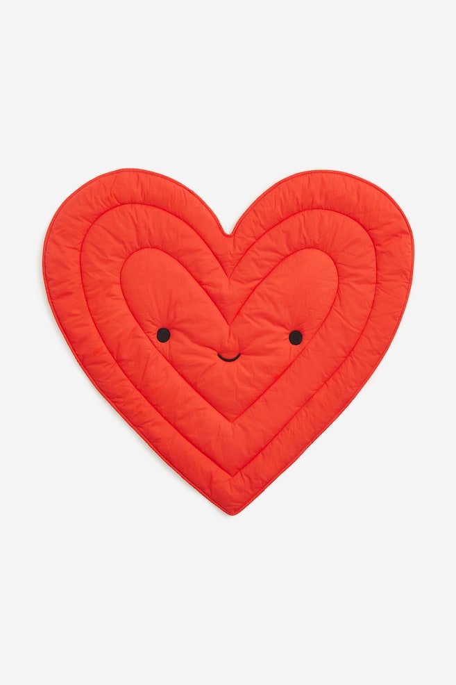 Heart-shaped baby mat - Bright red - 1