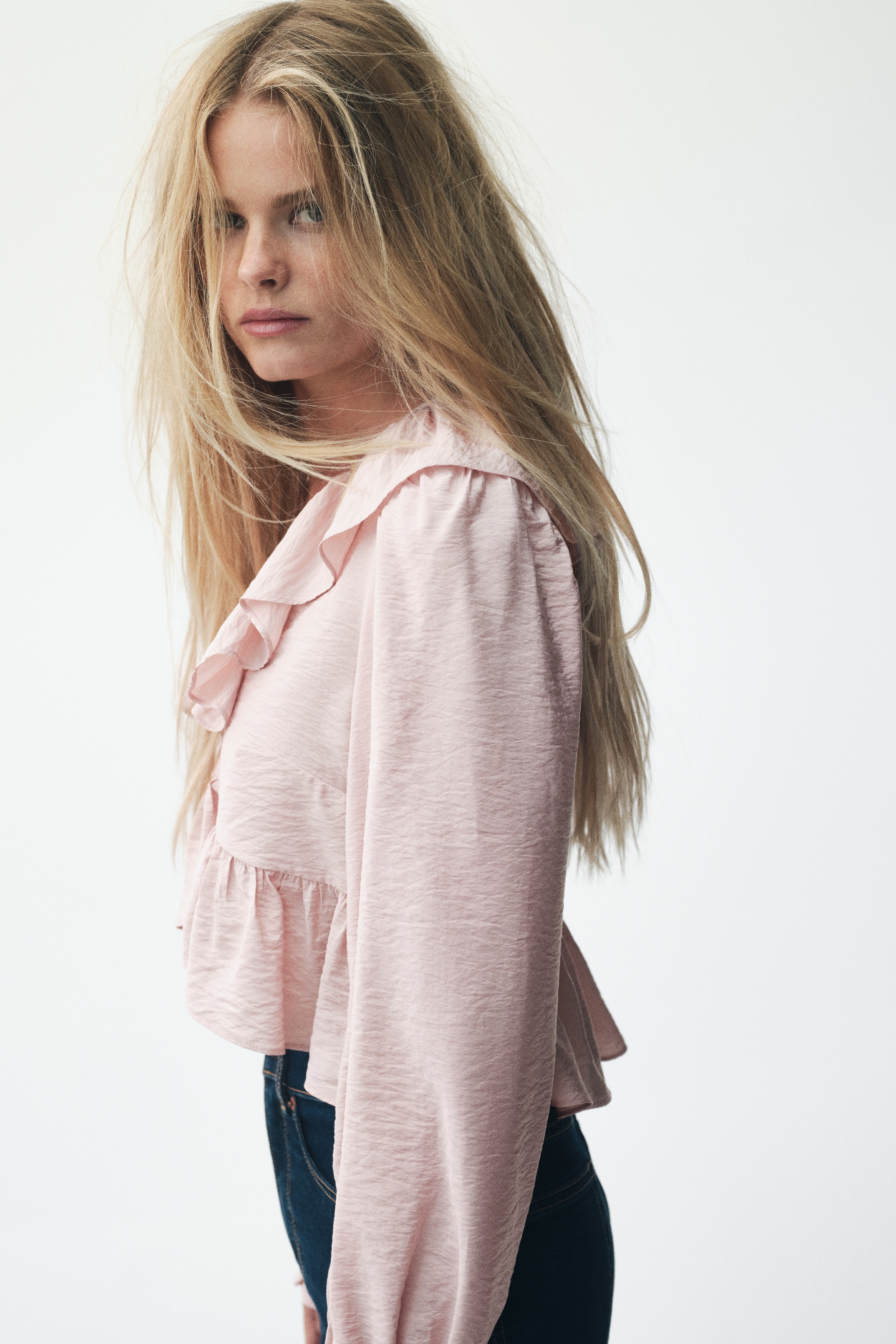Flounced blouse