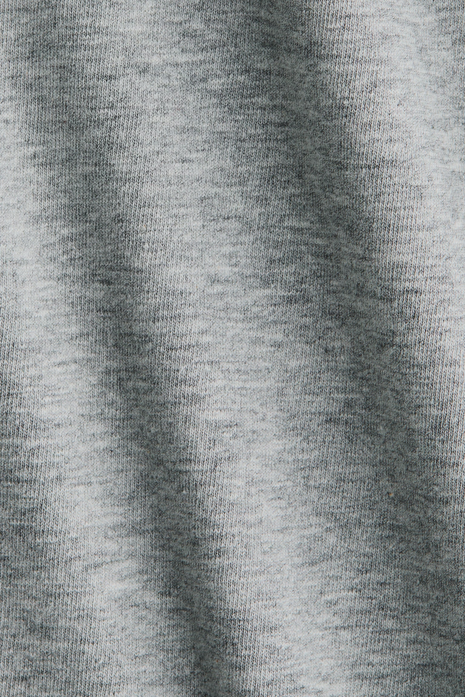Женский топ H&M Long-sleeved cotton top, цвет: Серый меланжевый — фото 4