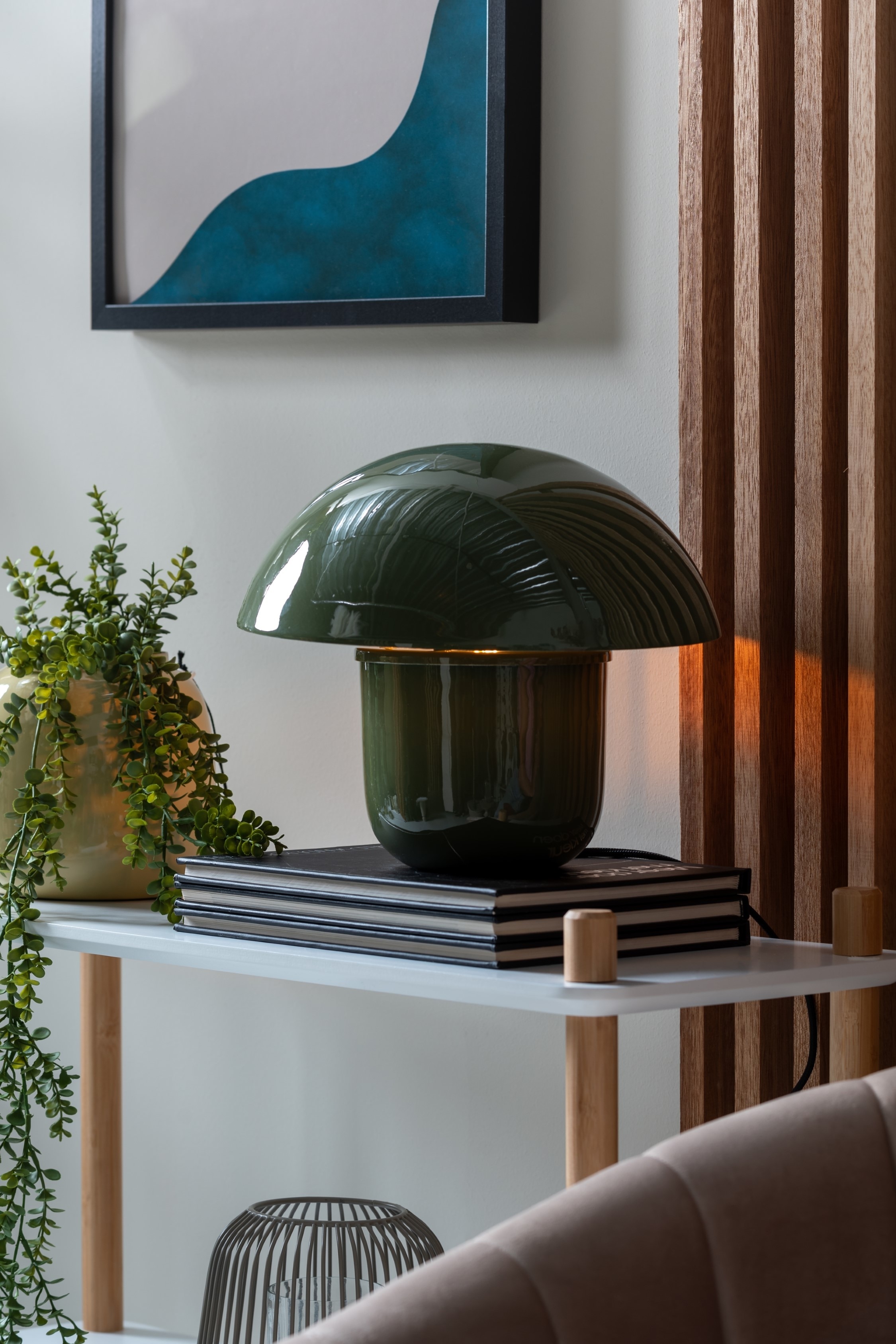 Fat Mushroom Table Lamp - Vert Jungle/Jaune Miel/Bleu Brumeux/Marron Clair/Noir/Ocre Rouge/Gris Chaud/Blanc