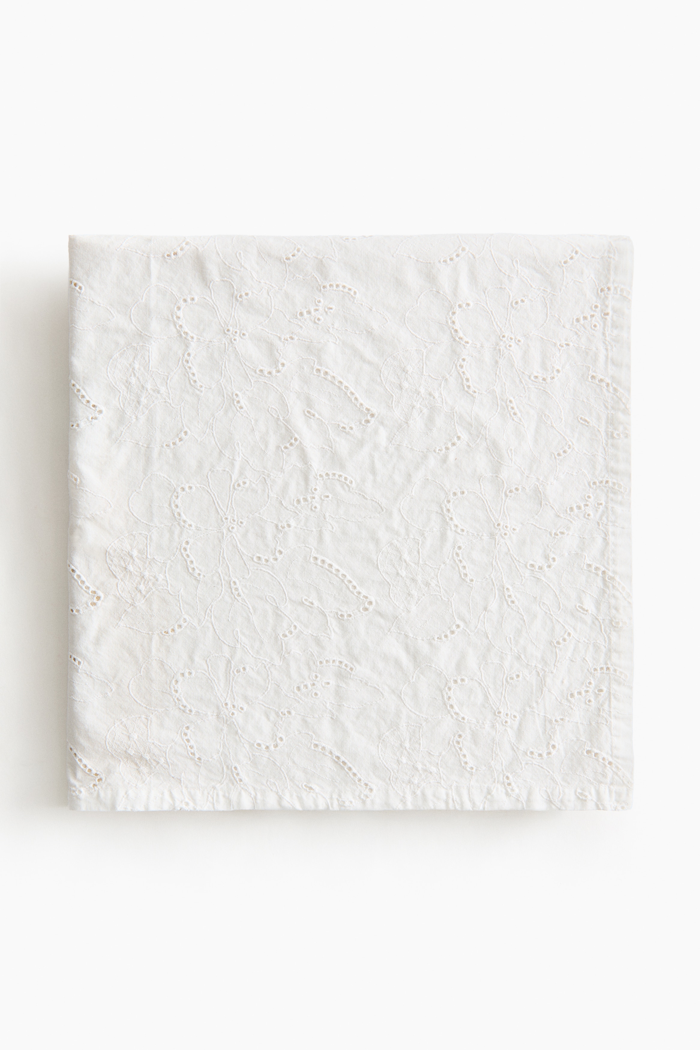 Broderie anglaise tablecloth - Blanc
