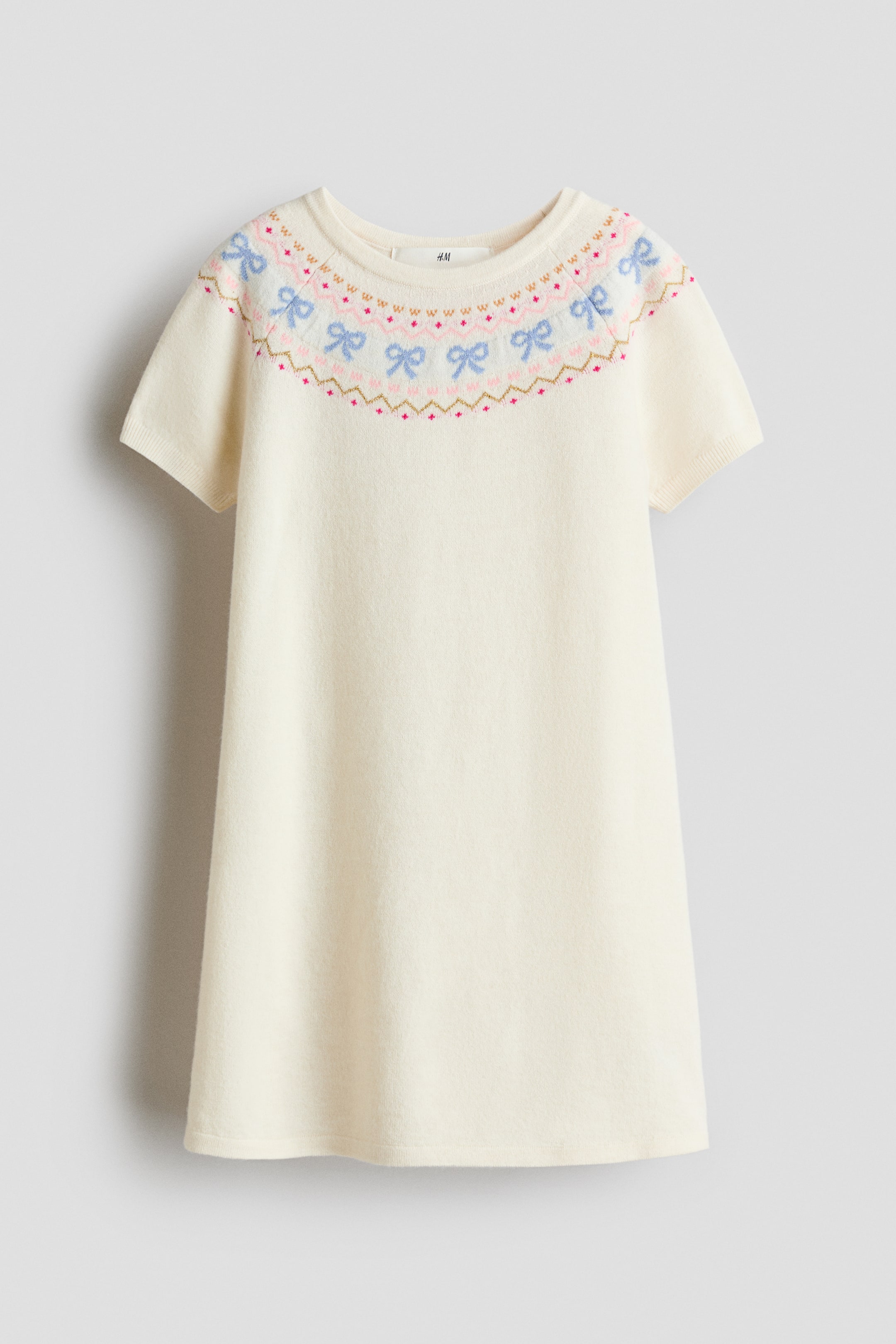 View larger image: Knitted jumper dress - Cream - Kids | H&M GB 1