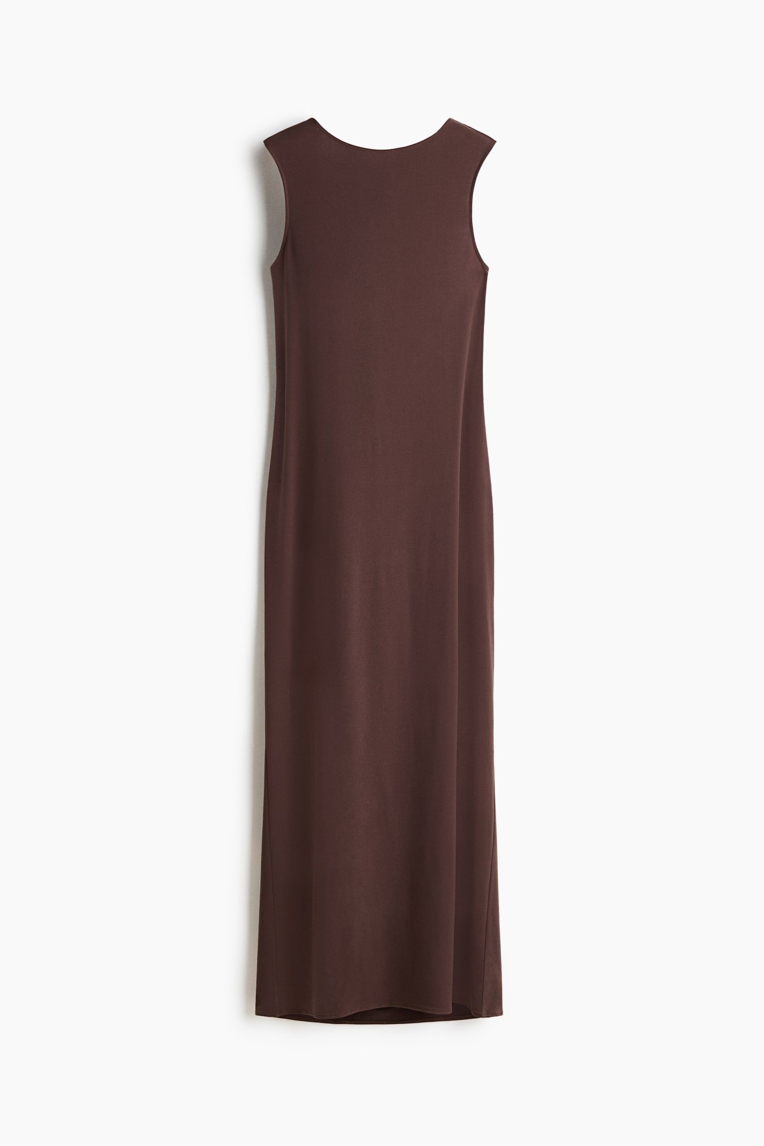 Draped-Back Maxi Dress - Dark brown - 1