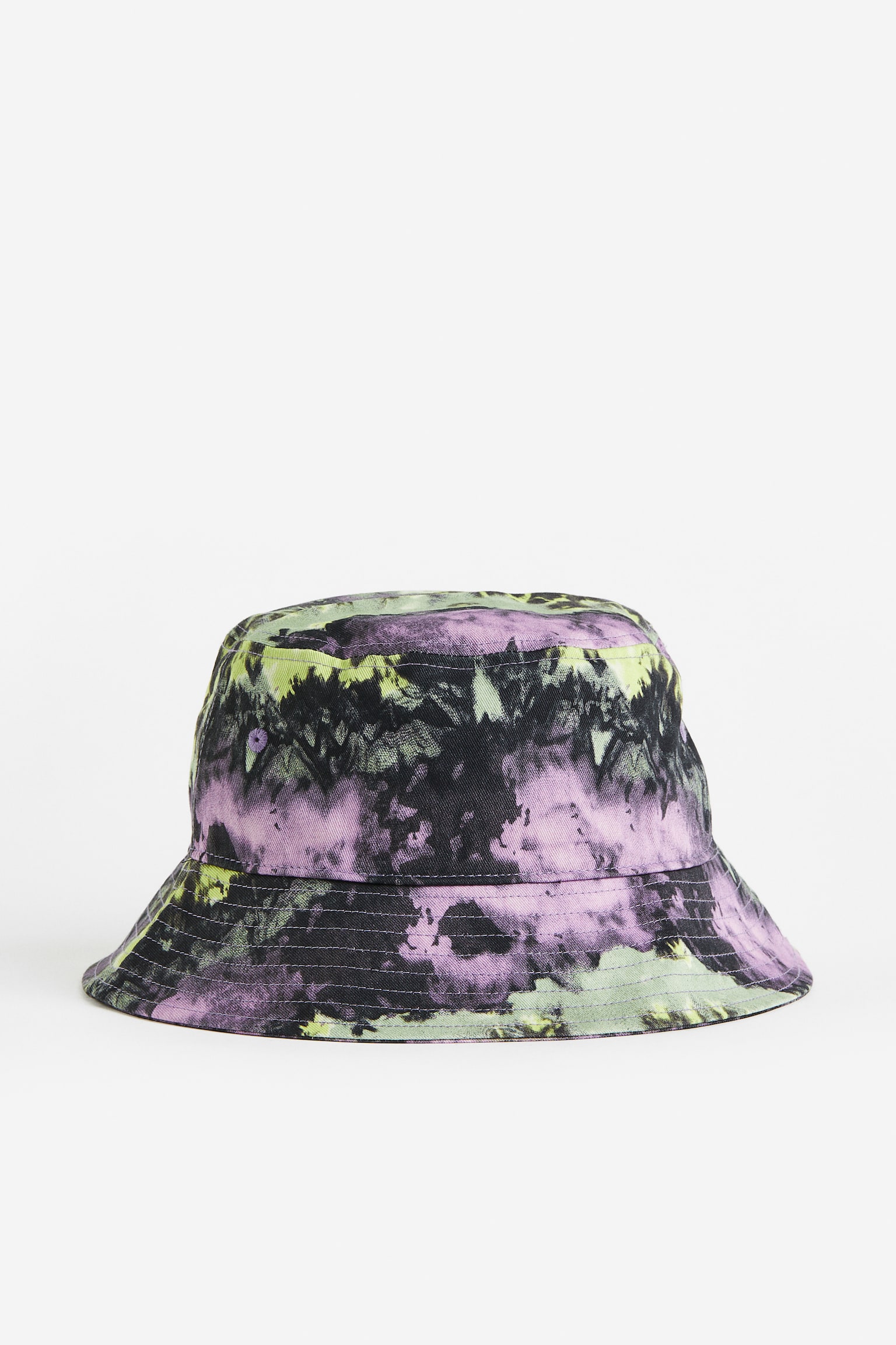 Pattern Cotton Bucket Hat - Black/Pattern - 1