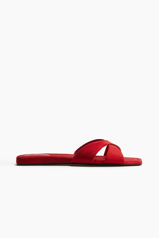 Sandales à brides croisées-Rouge - 3