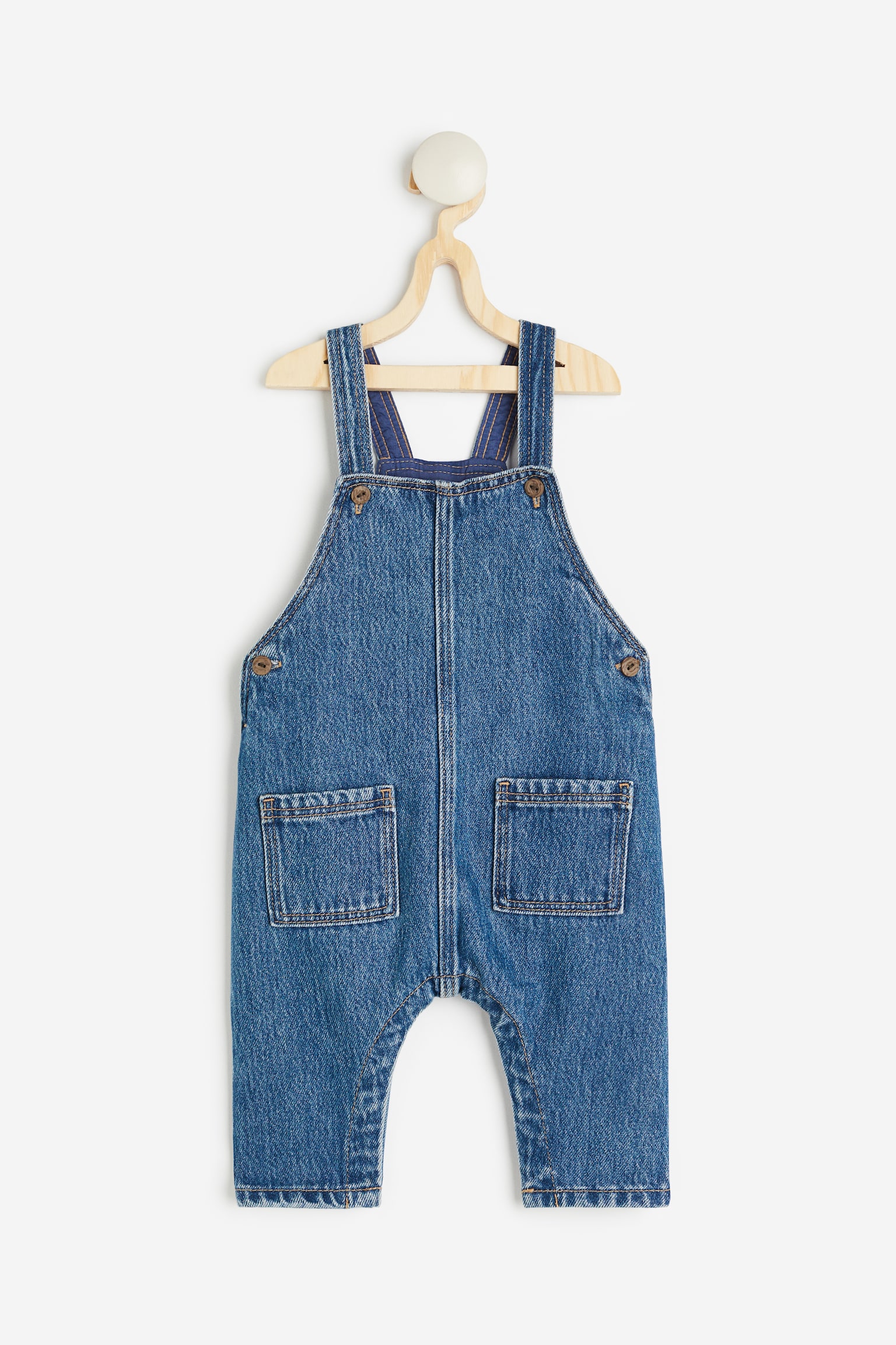 Lined denim dungarees - Denim blue - 1