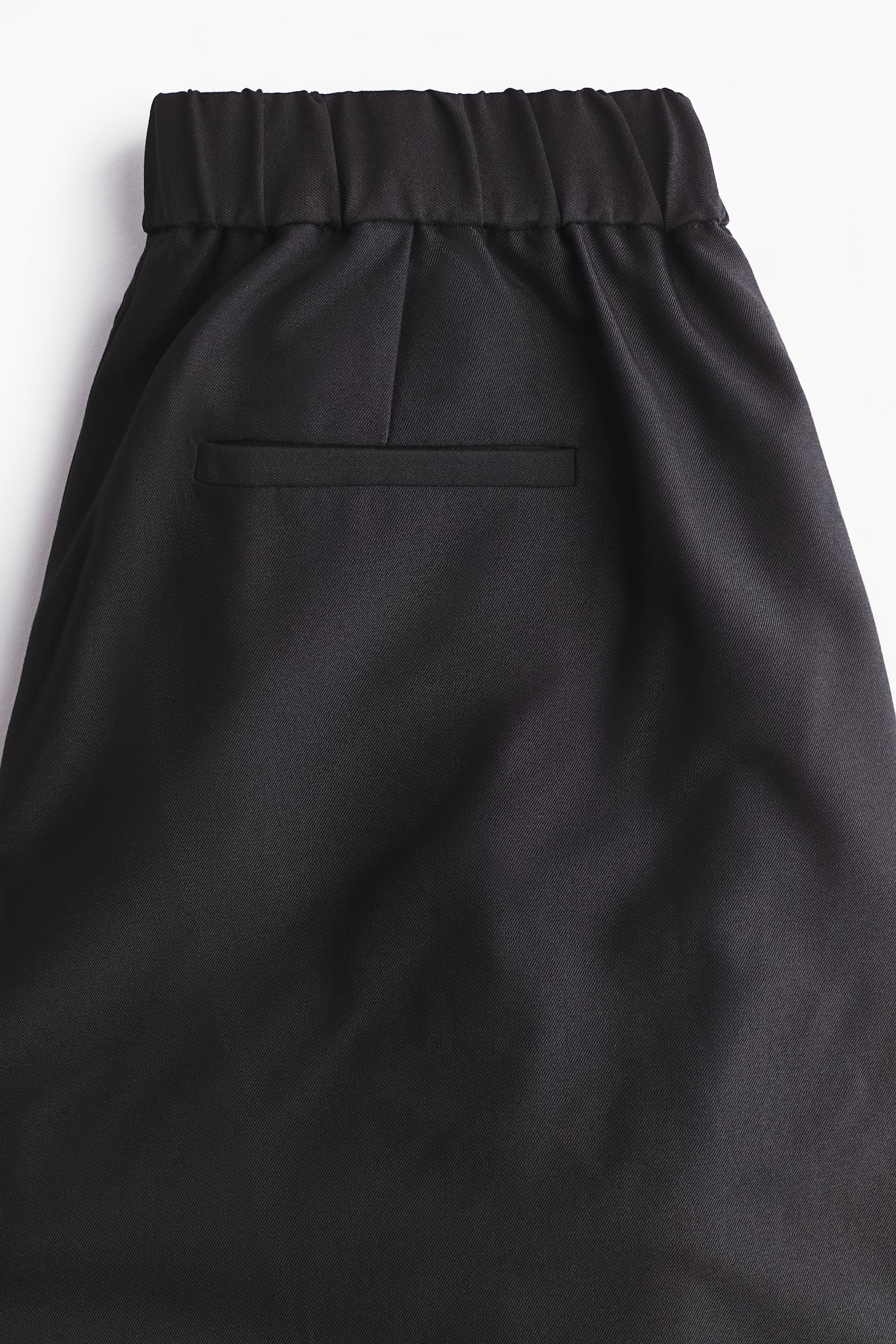 Pleat-front culottes - Black - 3