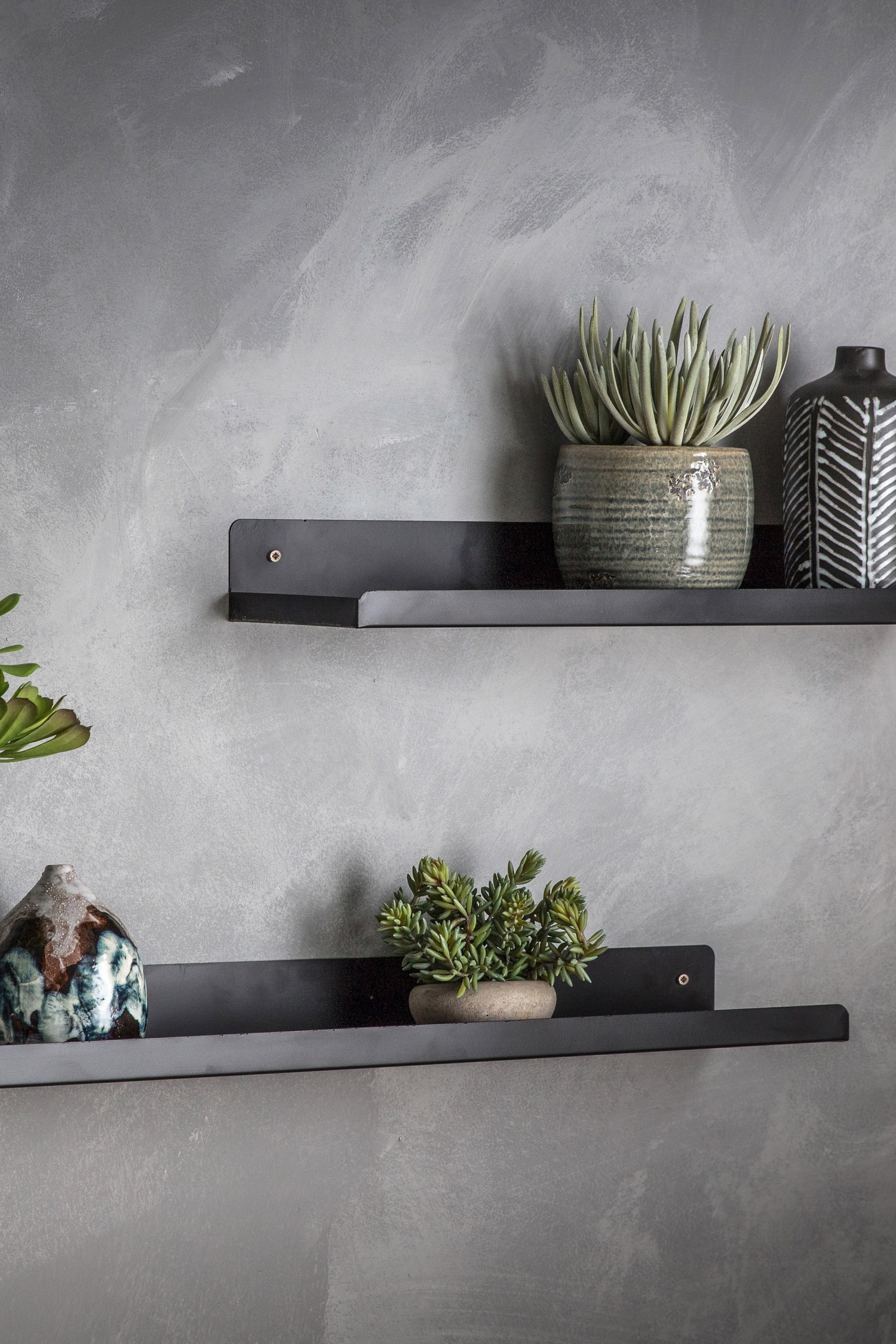 Metal Small Wall Shelf - Black