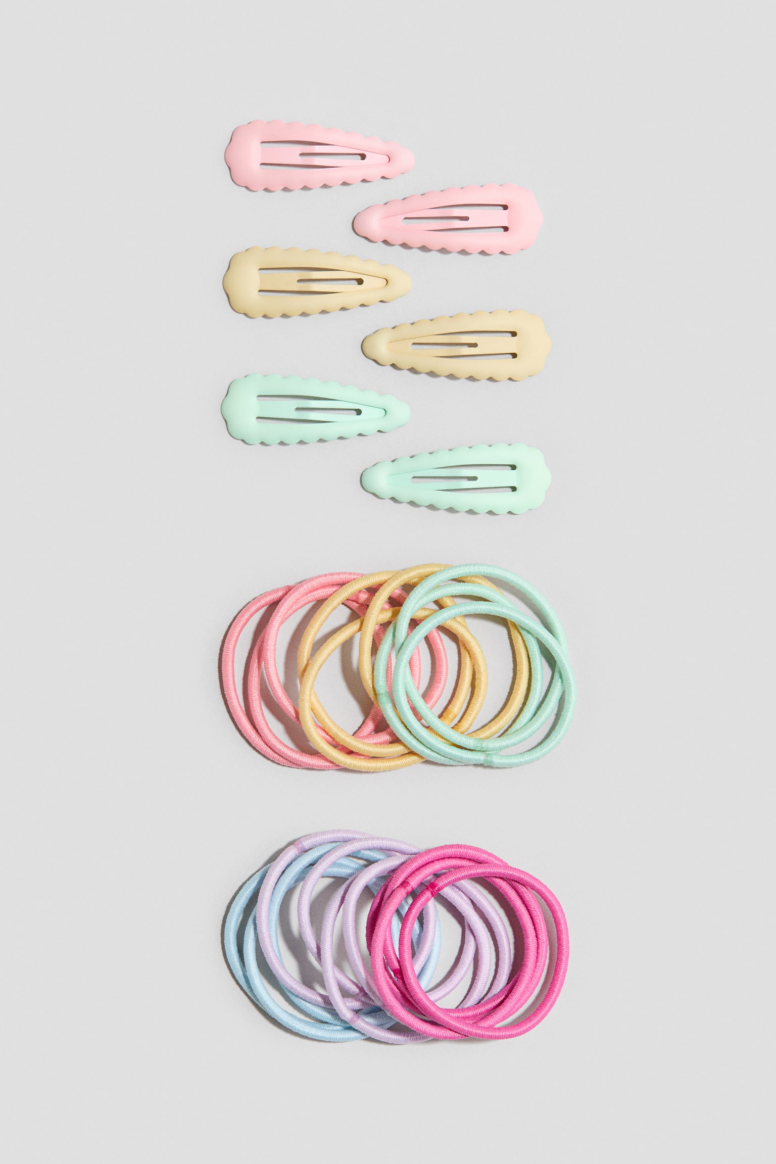 26-piece hair set - Light yellow/Light pink - 1
