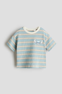 Cotton T-Shirt with Printed Motif