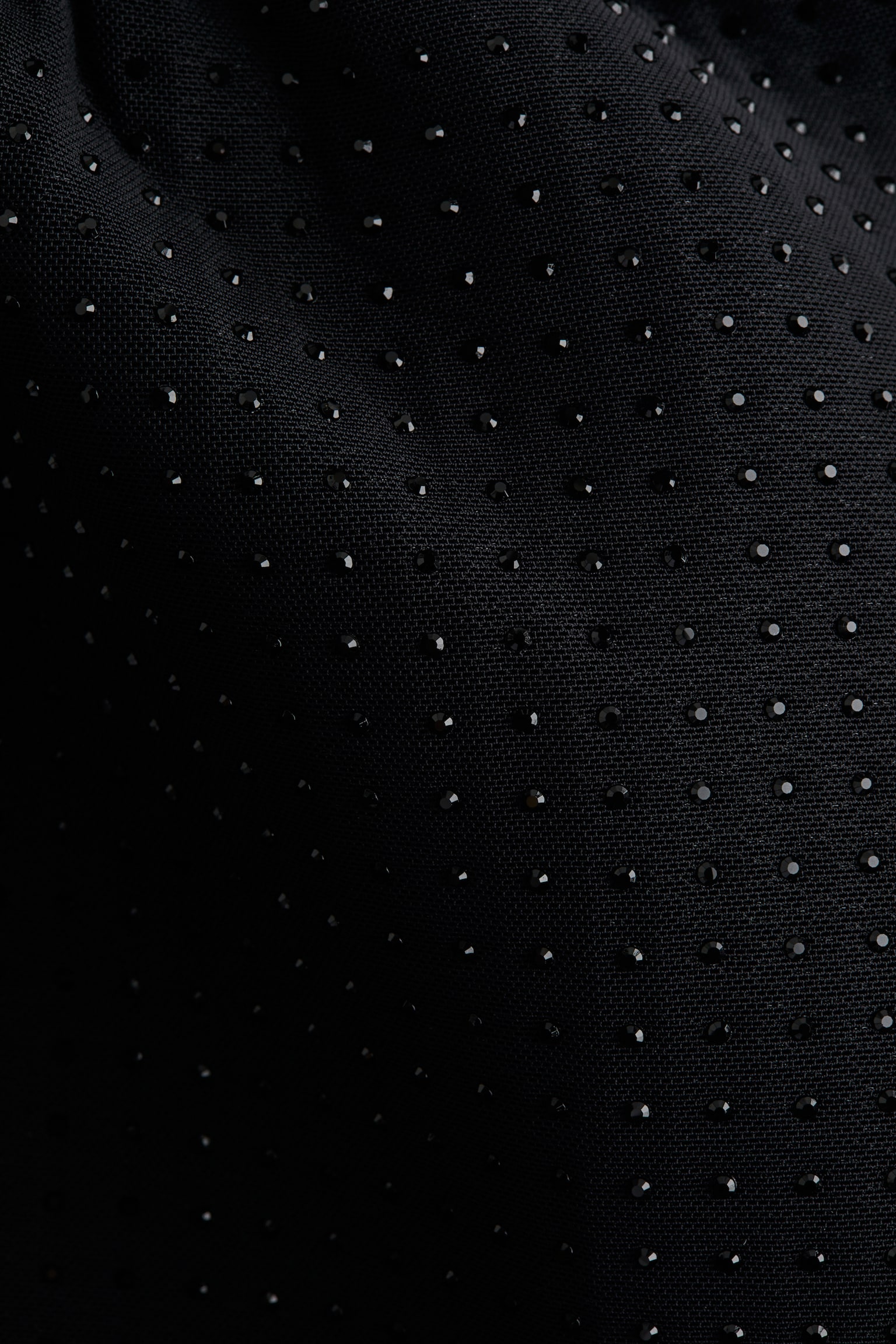 Embellished mesh dress - Black - 5