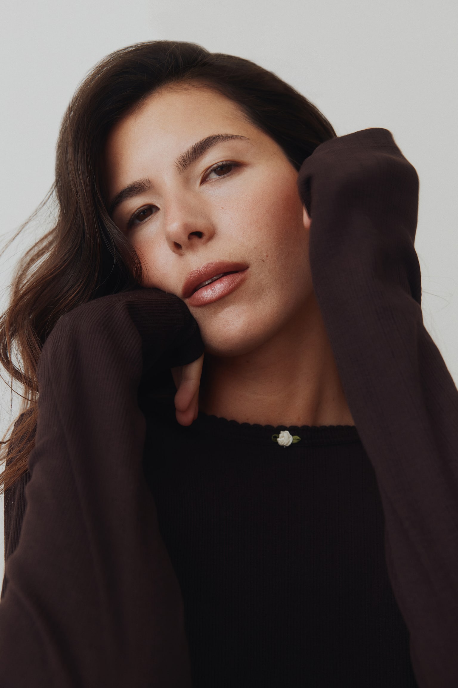 Pyžamo z žebrovaného žerzeje. - Tmavě hnědá/Světle růžová - 6