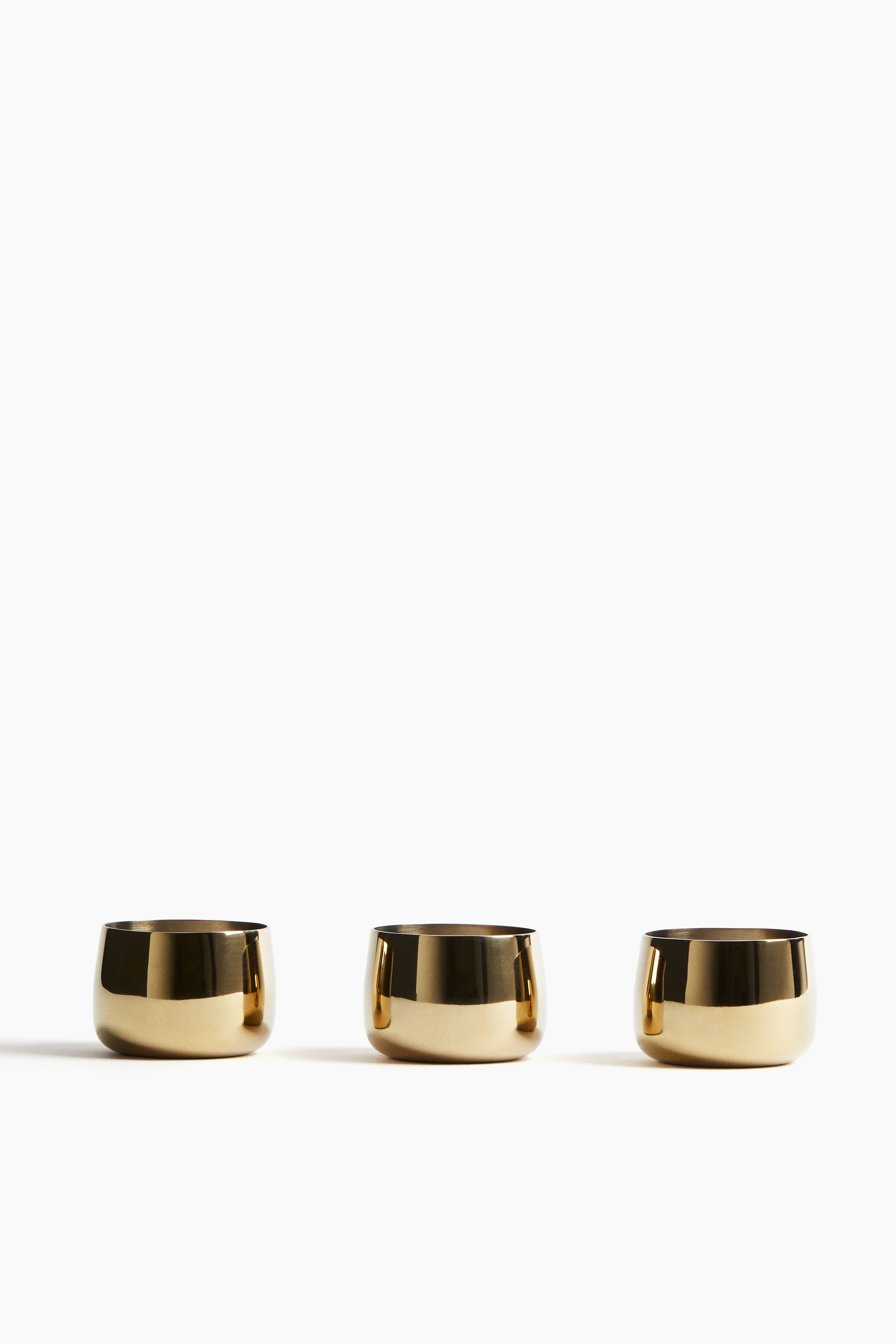 H&M Home  - 3-pack telysholder i metall - Gullfarget